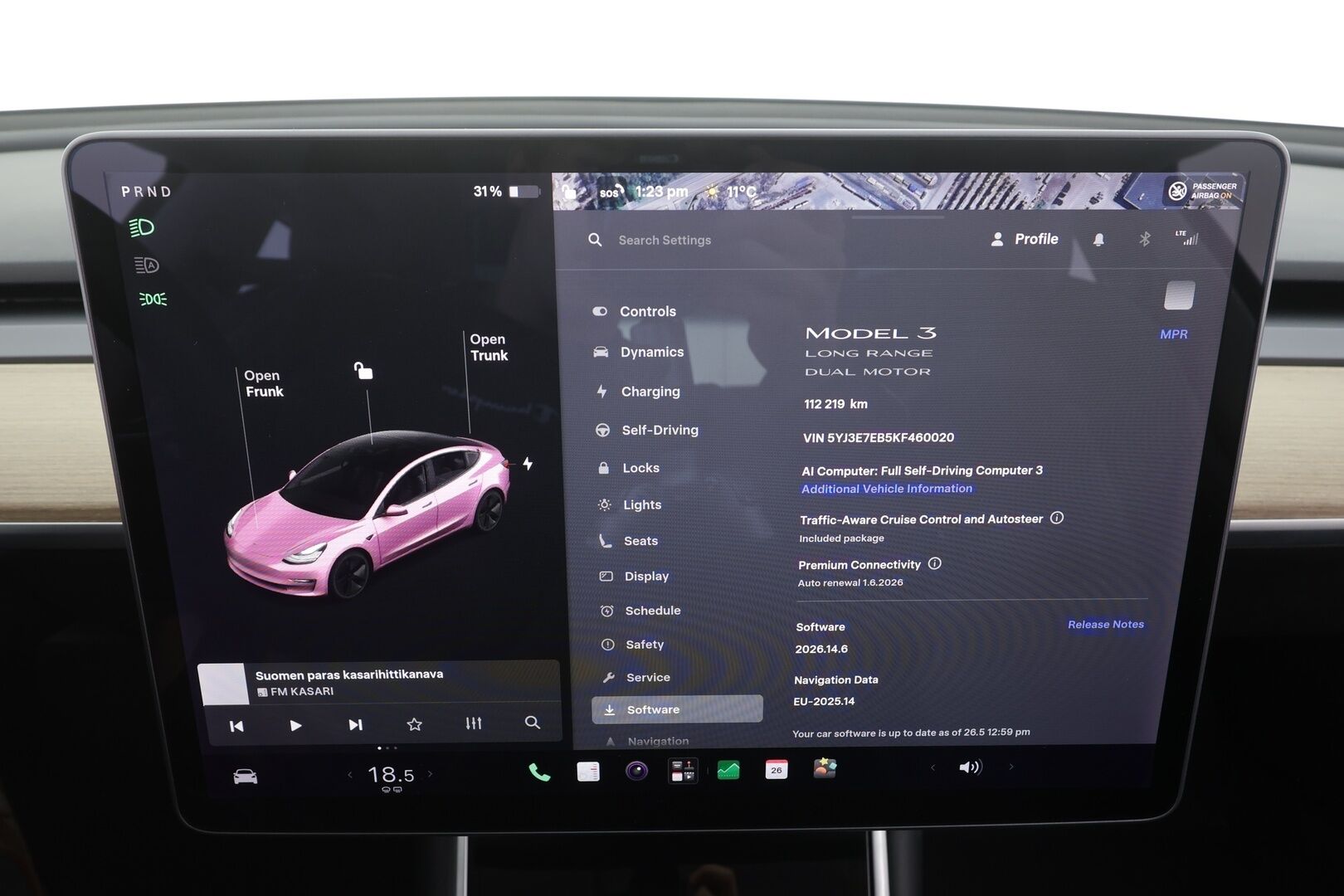 Tesla Model 3 2019 Long-Range Dual Motor AWD - | ACC | Lasikatto | Premium audio | Sähkönahat | Muistipenkki | LED | P.kamera | Akuston esilämmitys | Autosteer | 