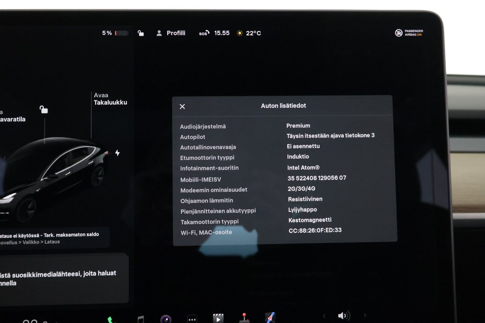 Tesla Model 3 2019 Long-Range Dual Motor AWD - *Autopilot / KeylessGo / Premium audio / Nahat / Lasikatto / P. kamera!*