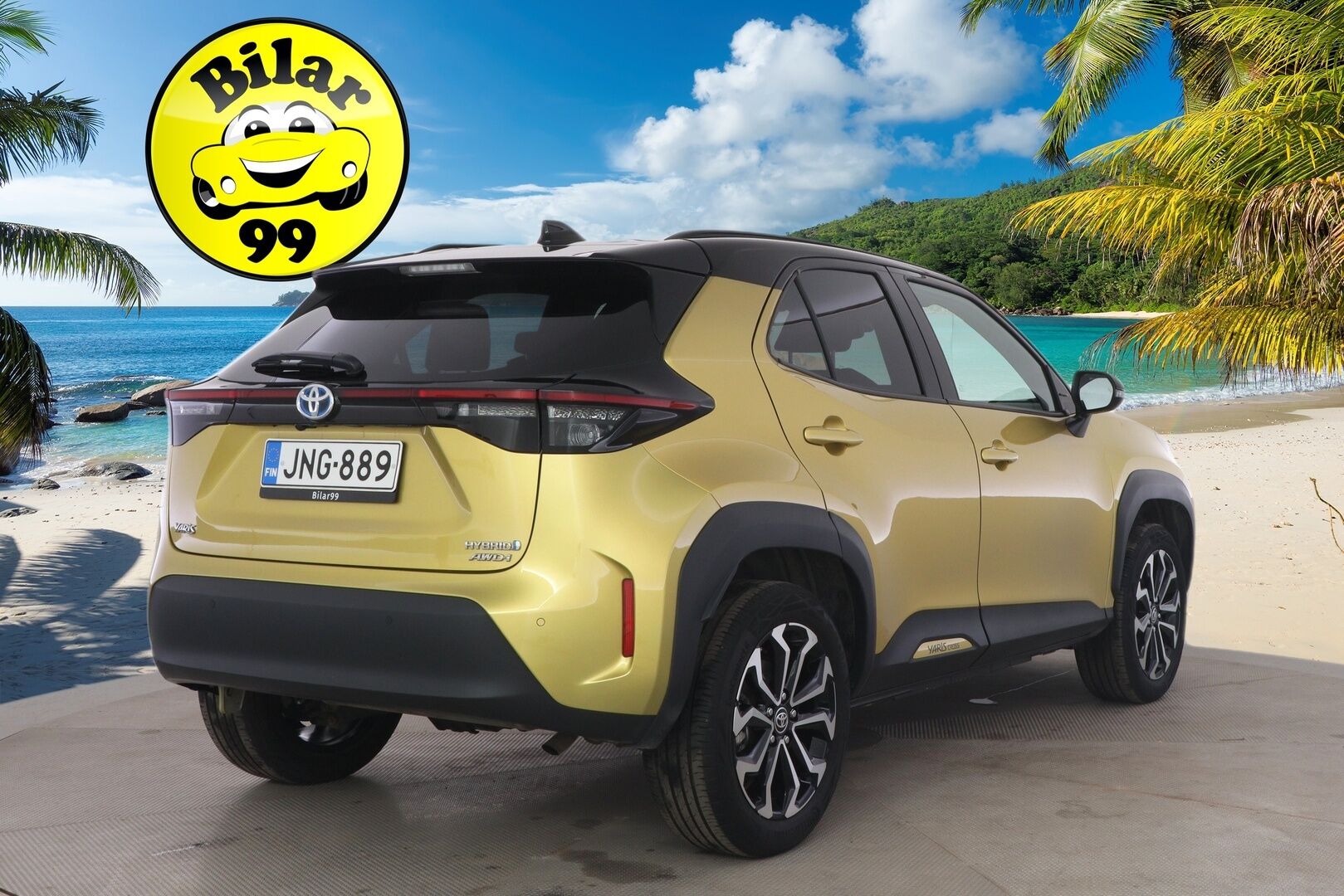 Toyota Yaris Cross 2023 1,5 Hybrid AWD-i Intense * 1.om Suomi-auto / P-kamera / Acc / Lohko s.pistokkeella / Isofix - Kahdet renkaat aluvanteilla / Vähän ajettu / Navi / Bitone kaksivärimaalaus - HULLUT AVAJAISHULINAT KORKOTARJOUS 3,29 %