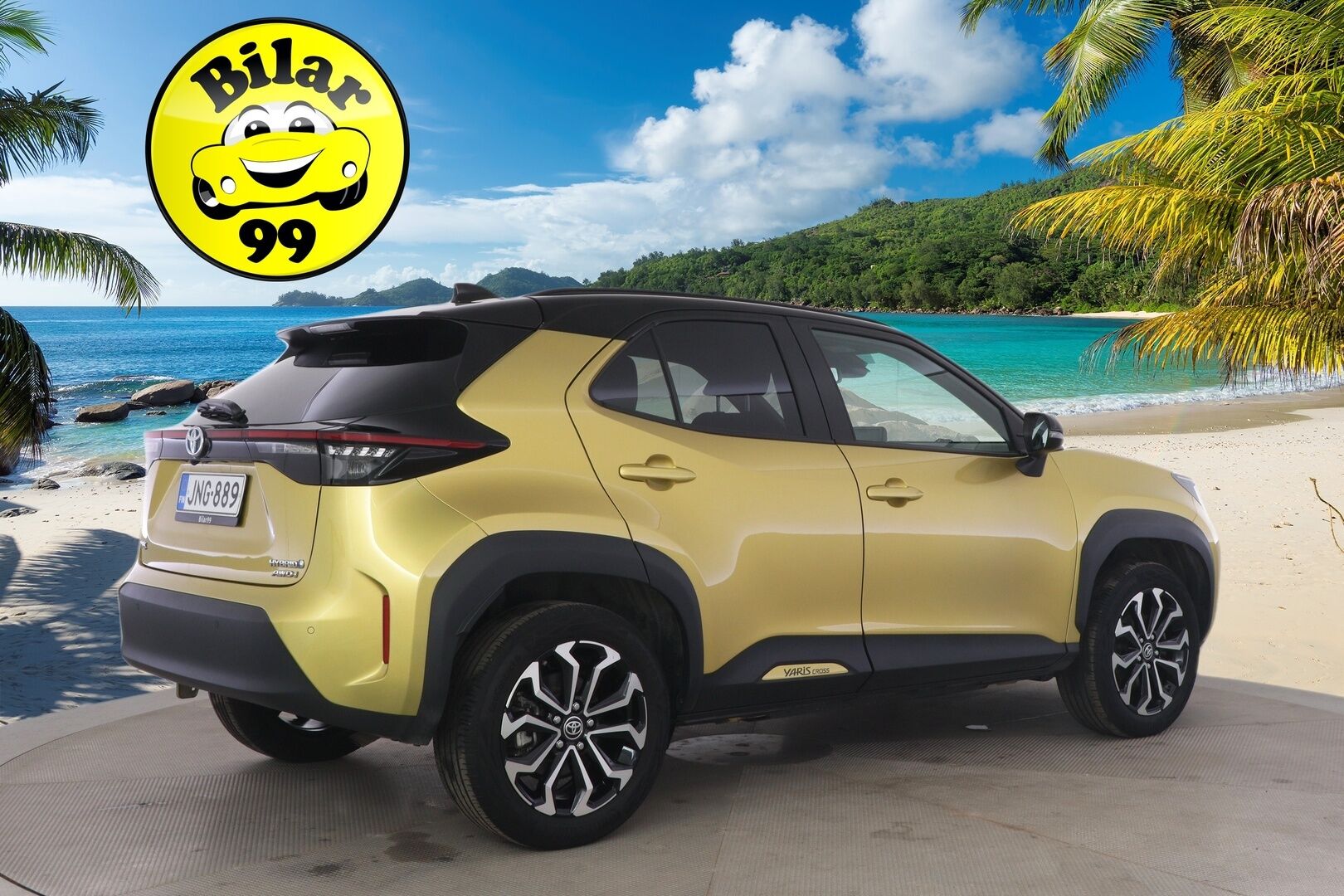 Toyota Yaris Cross 2023 1,5 Hybrid AWD-i Intense * 1.om Suomi-auto / P-kamera / Acc / Lohko s.pistokkeella / Isofix - Kahdet renkaat aluvanteilla / Vähän ajettu / Navi / Bitone kaksivärimaalaus - HULLUT AVAJAISHULINAT KORKOTARJOUS 3,29 %