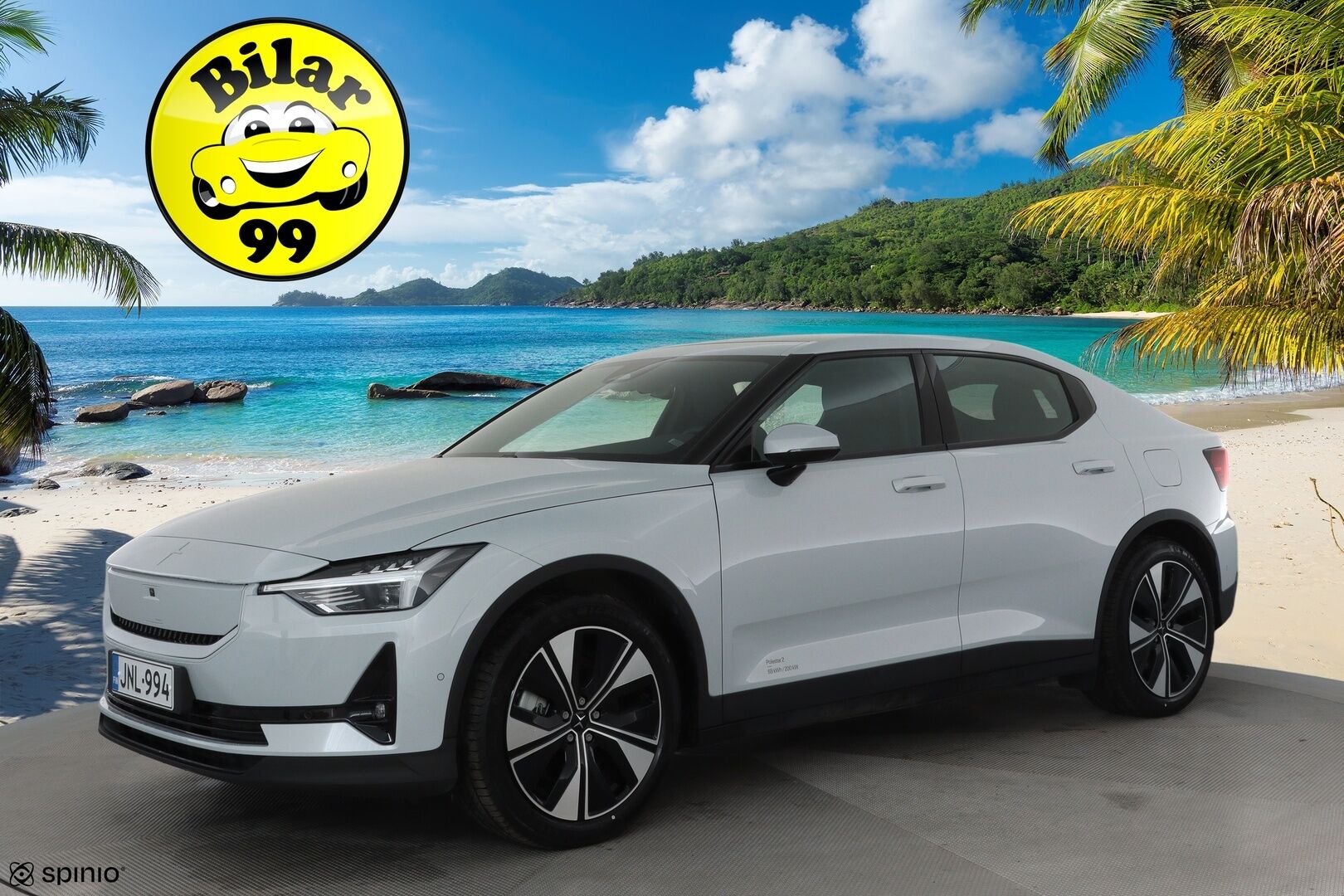 Polestar 2 2024 Standard range Single motor Plus Pack, 200kW, 69kWh **Facelift / Adapt.vakkari / H&K / Muistipenkki / Lasikatto** - 3,99 % KORKOTARJOUS TÄHÄN AUTOON 31.8. ASTI! - 1.Om Suomi-auto / Kahdet renkaat aluvanteilla / 360º / Navi / KeylessGo / Pixel-LED / Digimittaristo / Lämpöpumppu
