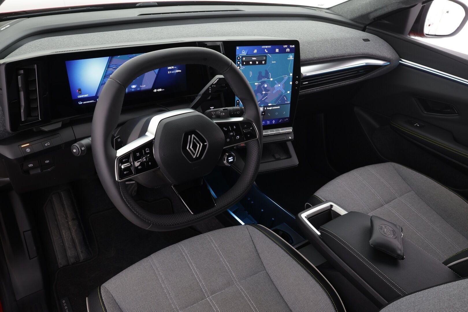 Renault Scenic 2024 E-Tech electric 220hv long range techno * ILP / Koukku / Harman/Kardon / ACC / LED / P.Kamera / Navi / Kaistavahti * - 1-om Suomi-auto / Akku kuntotarkastettu SoH 99% / Kahdet renkaat