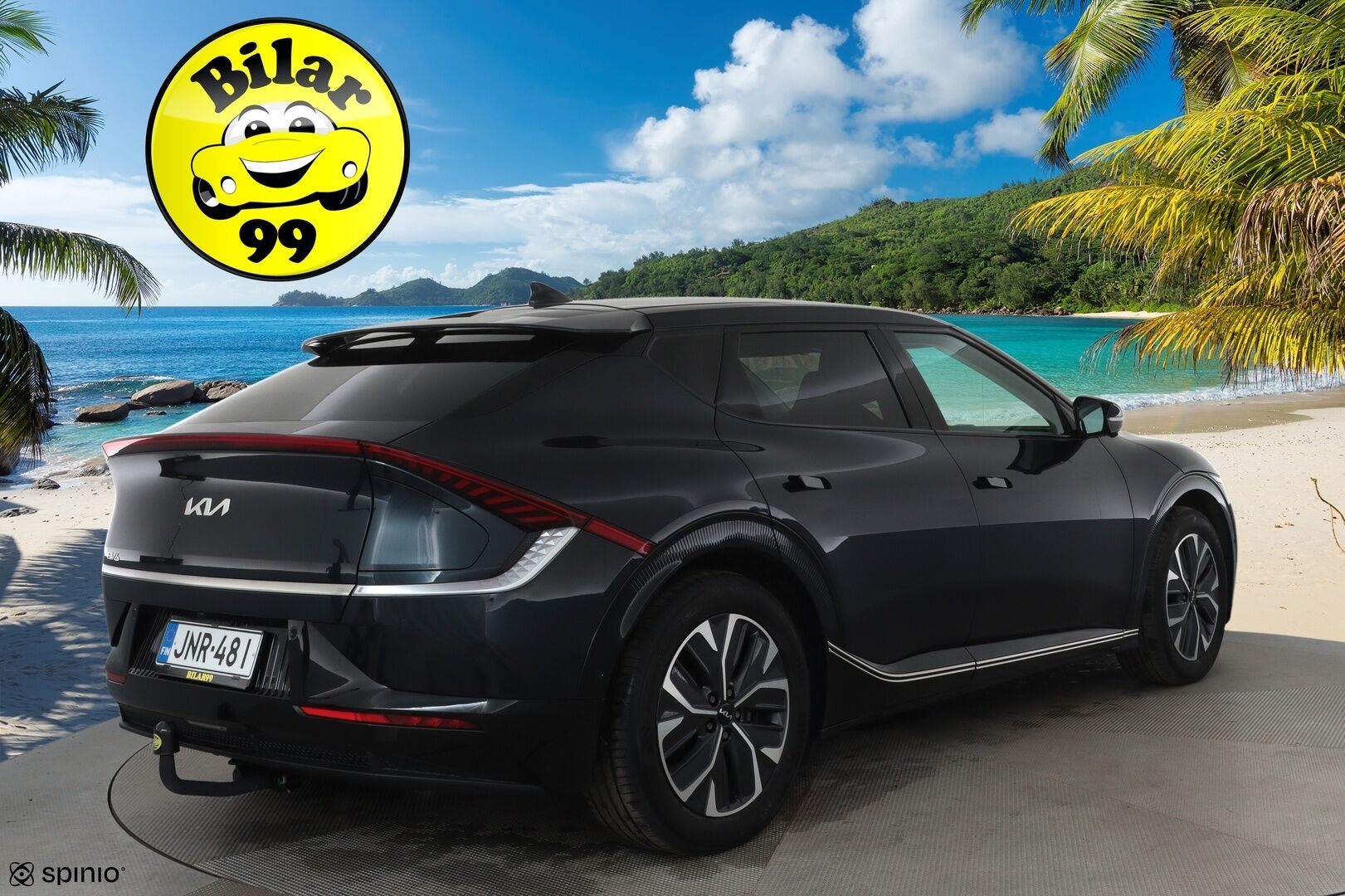 Kia EV6 2022 AWD 77 kWh 325 hv *ACC / 360° / Ilmastoidut nahat / Muistipenkki / Koukku / ILP / LED / Navi / KeylessGo* - Kahdet renkaat aluvanteilla / Merkkihuollettu