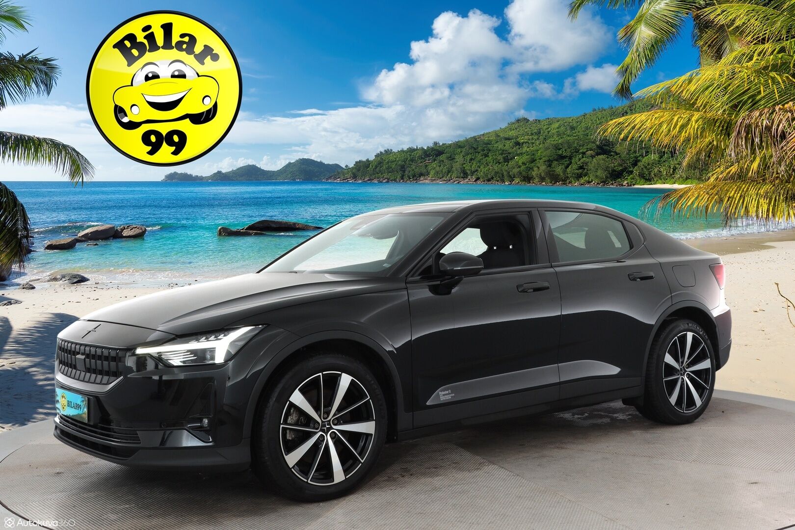 POLESTAR 2 2022 Long Range Dual Motor *Pilot&Plus / ILP / H&K / 360° / Pixel-LED / ACC / Lasikatto / Sportpenkki Muistilla / Navi* - Pilot&Plus -paketti / Kahdet renkaat vanteilla / Muistipenkki