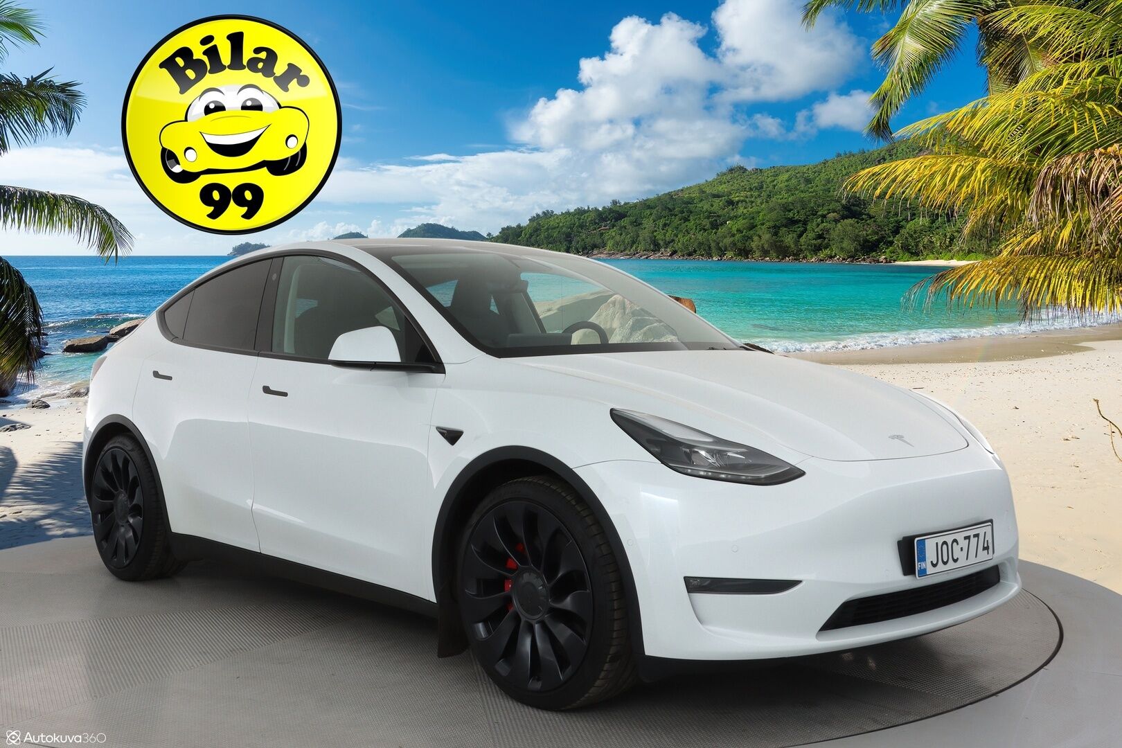 TESLA MODEL Y 2022 Dual Motor Performance ** Lasikatto / Lämpöpumppu / Adapt.Vakkari / Matrix-LED / P.kamera / Muistipenkki / KeylessGO ** - 3,99 % KORKOTARJOUS TÄHÄN AUTOON - Akku Kuntotarkistettu!