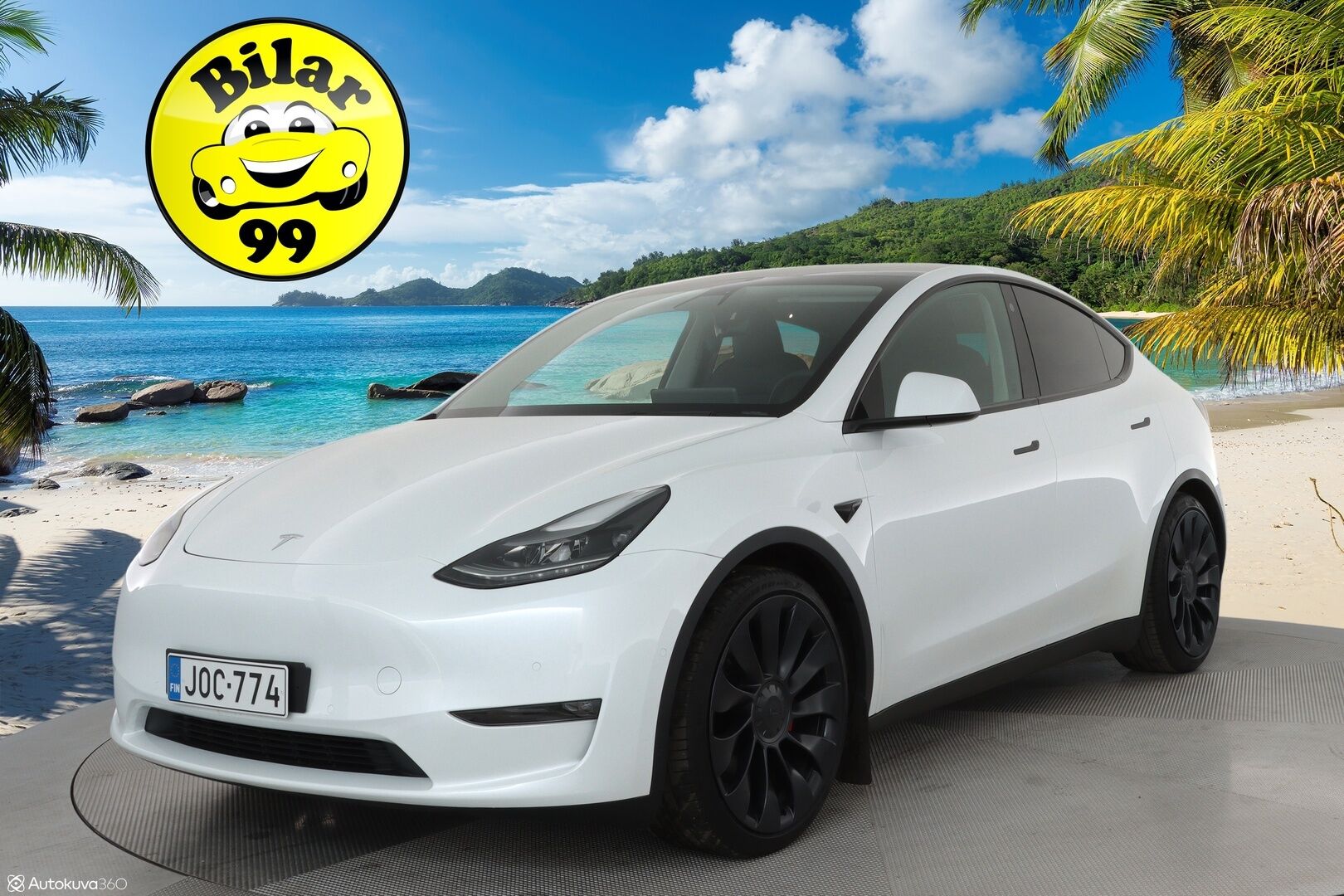 TESLA MODEL Y 2022 Dual Motor Performance ** Lasikatto / Lämpöpumppu / Adapt.Vakkari / Matrix-LED / P.kamera / Muistipenkki / KeylessGO ** - 3,99 % KORKOTARJOUS TÄHÄN AUTOON - Akku Kuntotarkistettu!