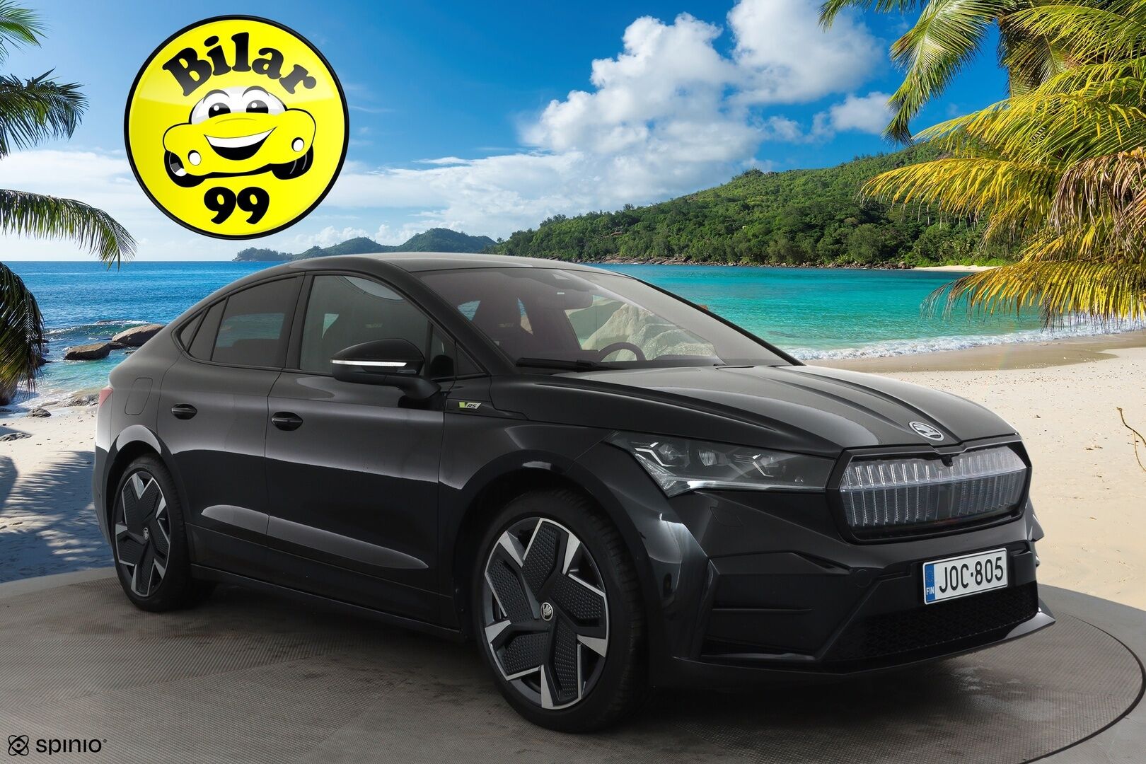 SKODA ENYAQ 2023 iV Coupe RS 220kW **Matrix LED / Canton / Adapt.vakkari / HUD / Muistipenkit / P.kamera / Lasikatto / Sporttipenkit / Nahka-Alcantara** - 3,99 % KORKOTARJOUS TÄHÄN AUTOON - Kahdet renkaat aluvanteilla / Merkkihuollettu / Lämpöpumppu