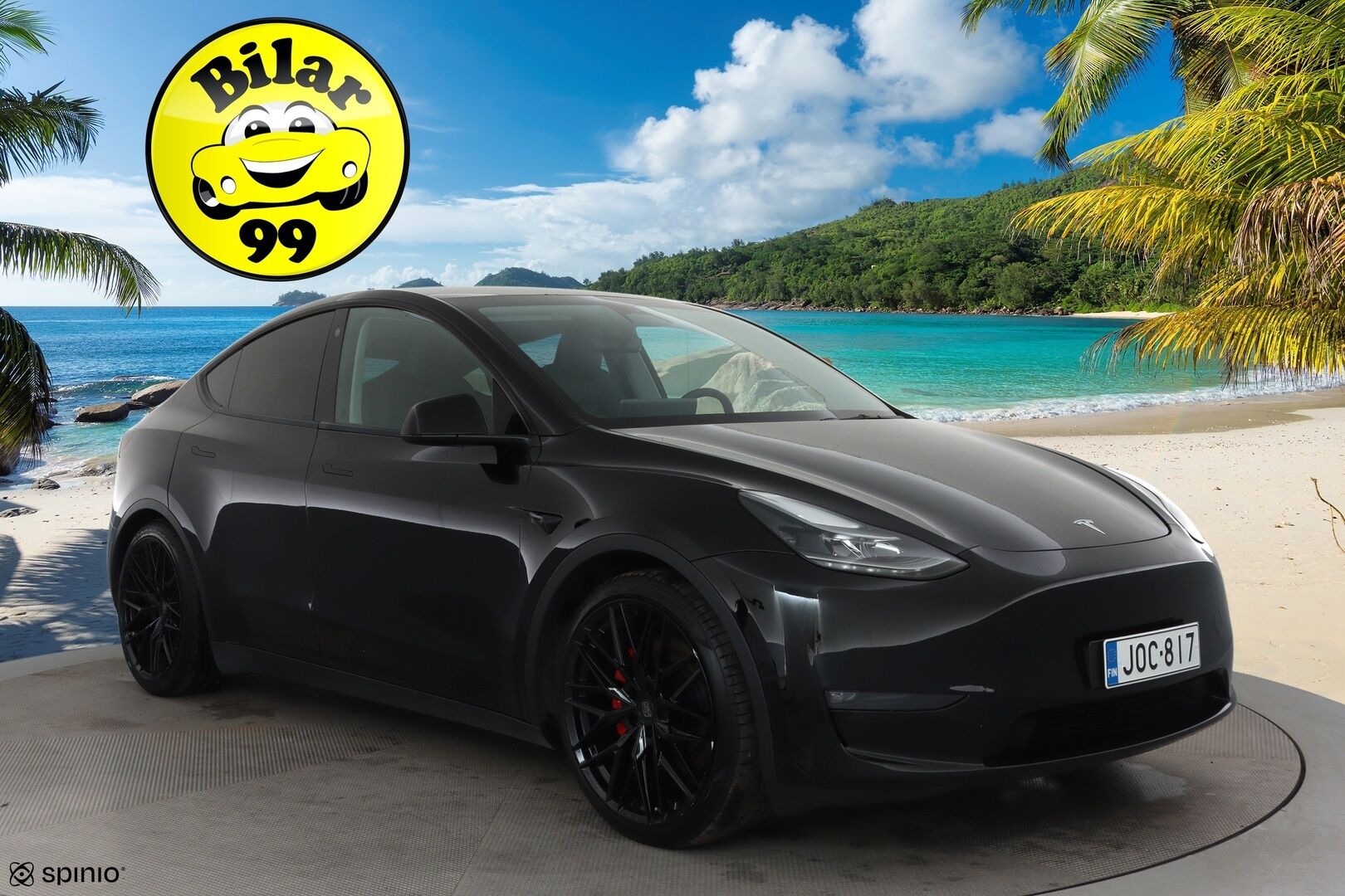 TESLA MODEL Y 2023 Performance **Lasikatto / Lämpöpumppu / Adapt.Vakkari / Matrix-LED / Muistipenkki / P.Kamera / Koukku / Navi / Keyless** - 3,99 % KORKOTARJOUS TÄHÄN AUTOON - Kahdet Renkaat