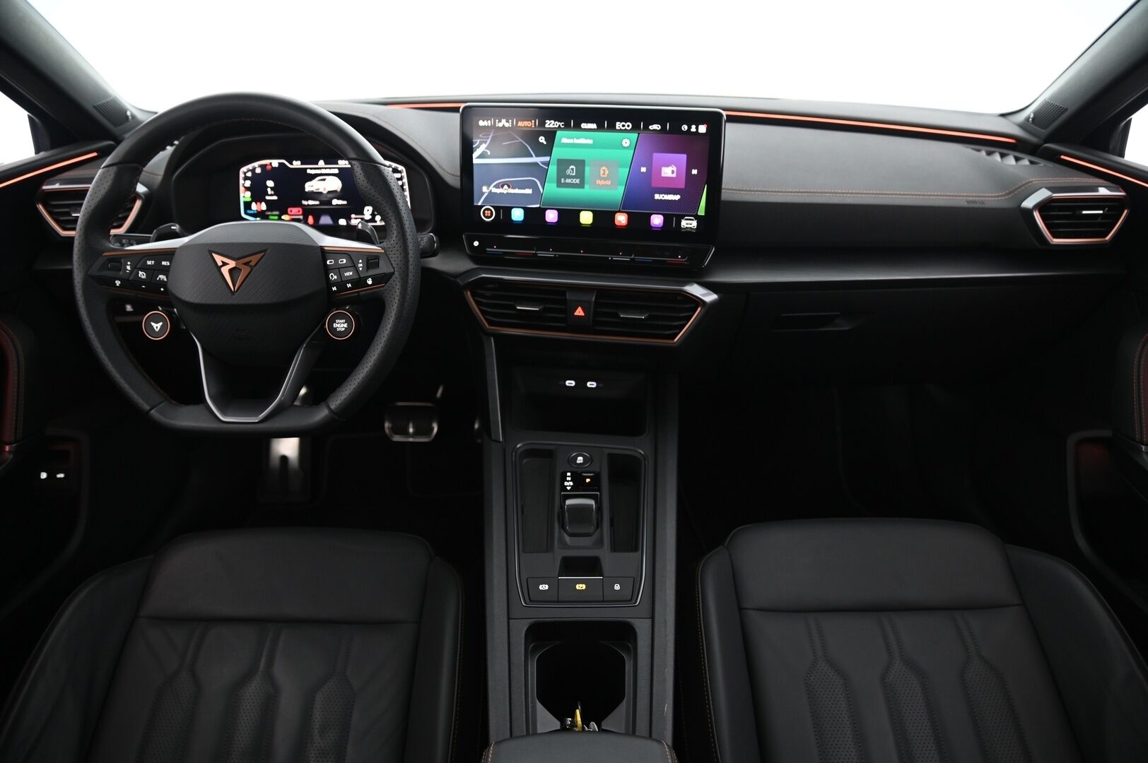 Cupra Leon 2023 13.8 kWh, VZ 1,4 PHEV 180 kW e-HYBRID DSG * Panorama / Matrix-Led / ACC / Nahkaverhoilu / KeylessGo / P.Kamera* - 3,99 % KORKOTARJOUS TÄHÄN AUTOON - Juuri Huollettu / Näyttävä menopeli hyvillä varusteilla!*