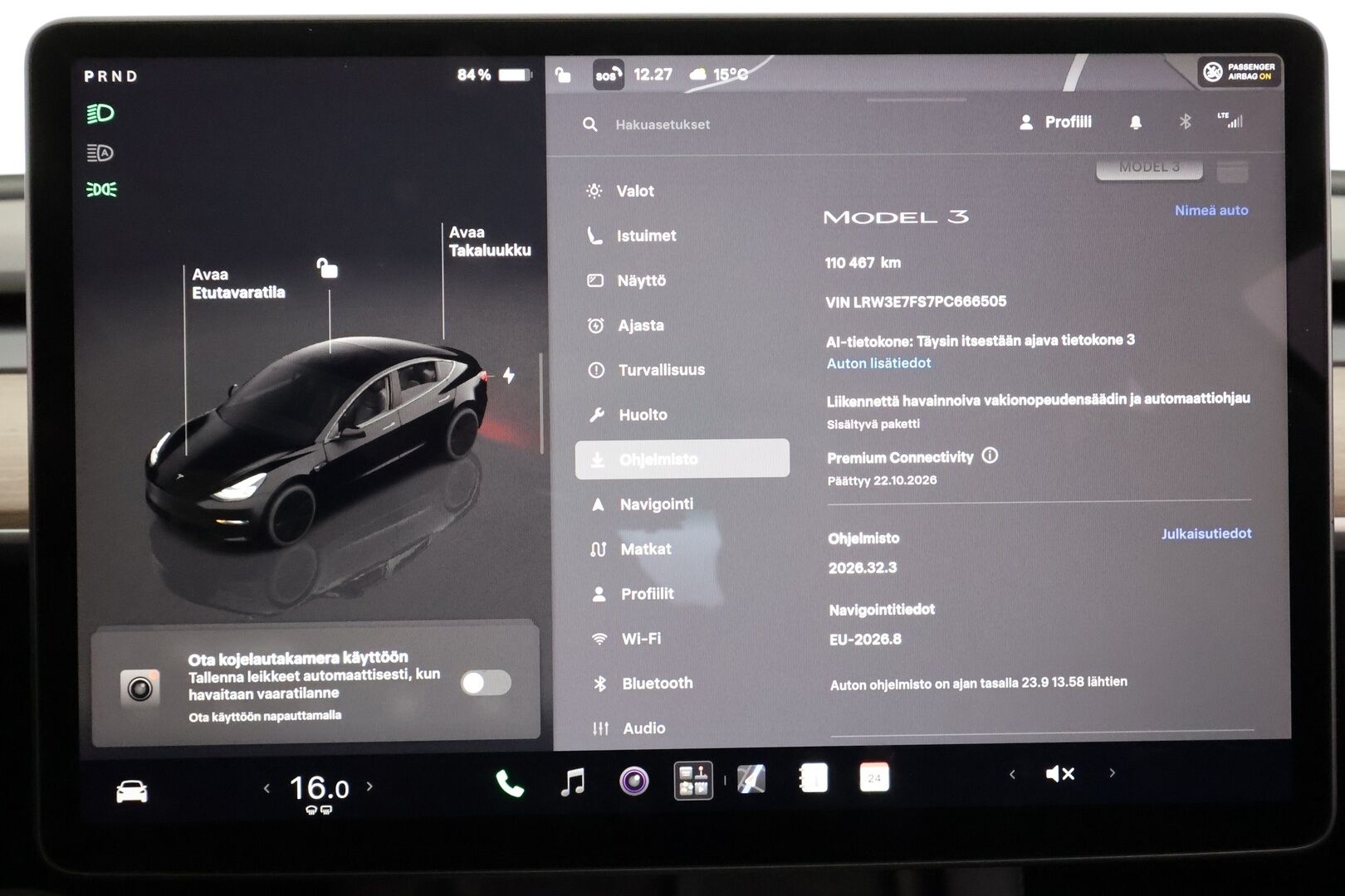 Tesla Model 3 2023 Standard Range Plus - | ILP | Koukku | ACC | Lasikatto | Matrix-LED | P.Kamera | Muistipenkki | Premium Speakers | Navi | Kaistavahti | Keyless |