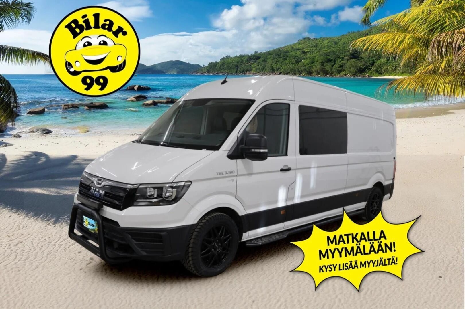 MAN TGE 2023 180 L4H3 *ALV / Sorsan Royal Jatko-ohjaamo / 6-paikkainen / Vakkari / P.kamera / Nahat / GAS Audio / LED-Lisä /  2x Renkaat * - Huippuvarusteltu / Kylkiputket / Keularauta /