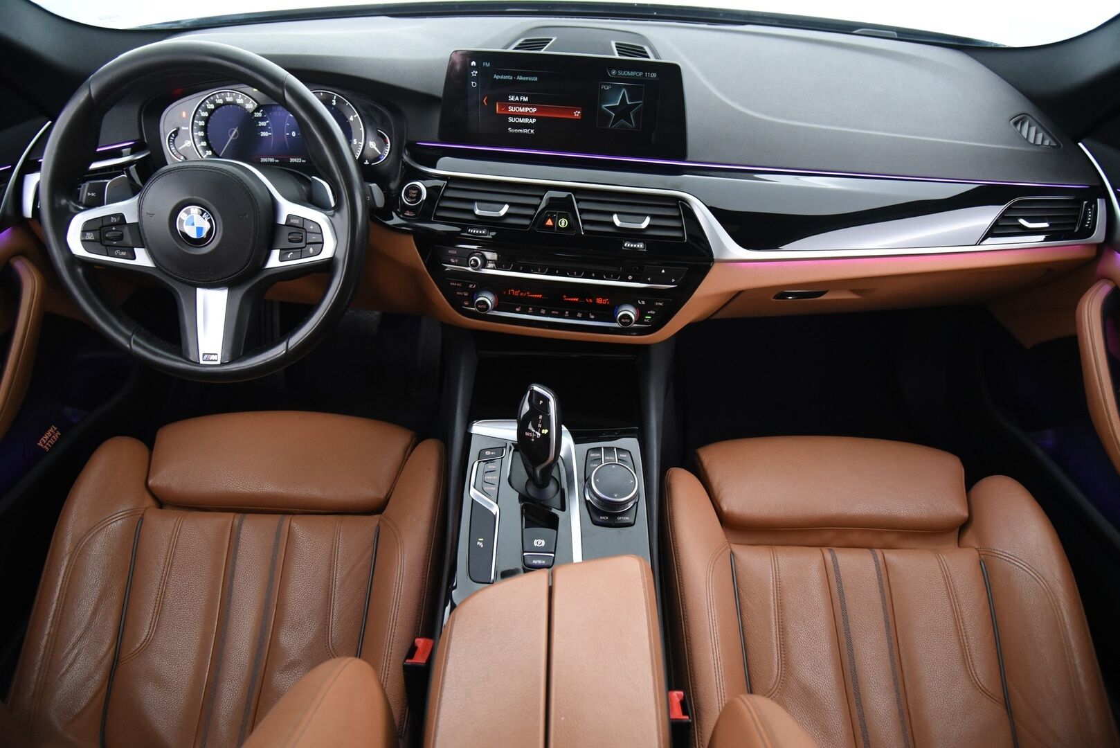 BMW 530 2018 d xDrive G31 A Sport Line / BLIS / Navi / Panorama / Koukku / Nahat / P-kamera / Prof. Navi / Sähköluukku - Rattivaihteet / Tunnelmavalaistus / LED-ajovalot