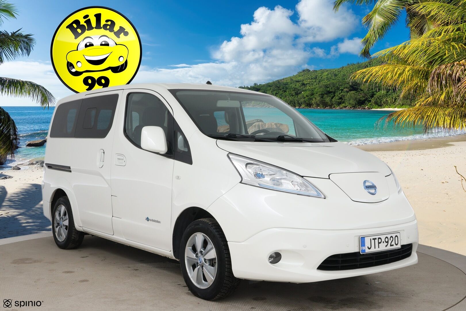 Nissan e-NV200 2018 Evalia 7-Paikkainen A/T 2.ZERO 40 kWh DSD Tailgate FI * Vakkari / P.kamera / Navi / Keyless / Koukku * - Juuri huollettu / Akku kuntotarkastettu! - HULLUT AVAJAISHULINAT KORKOTARJOUS 3,29 %