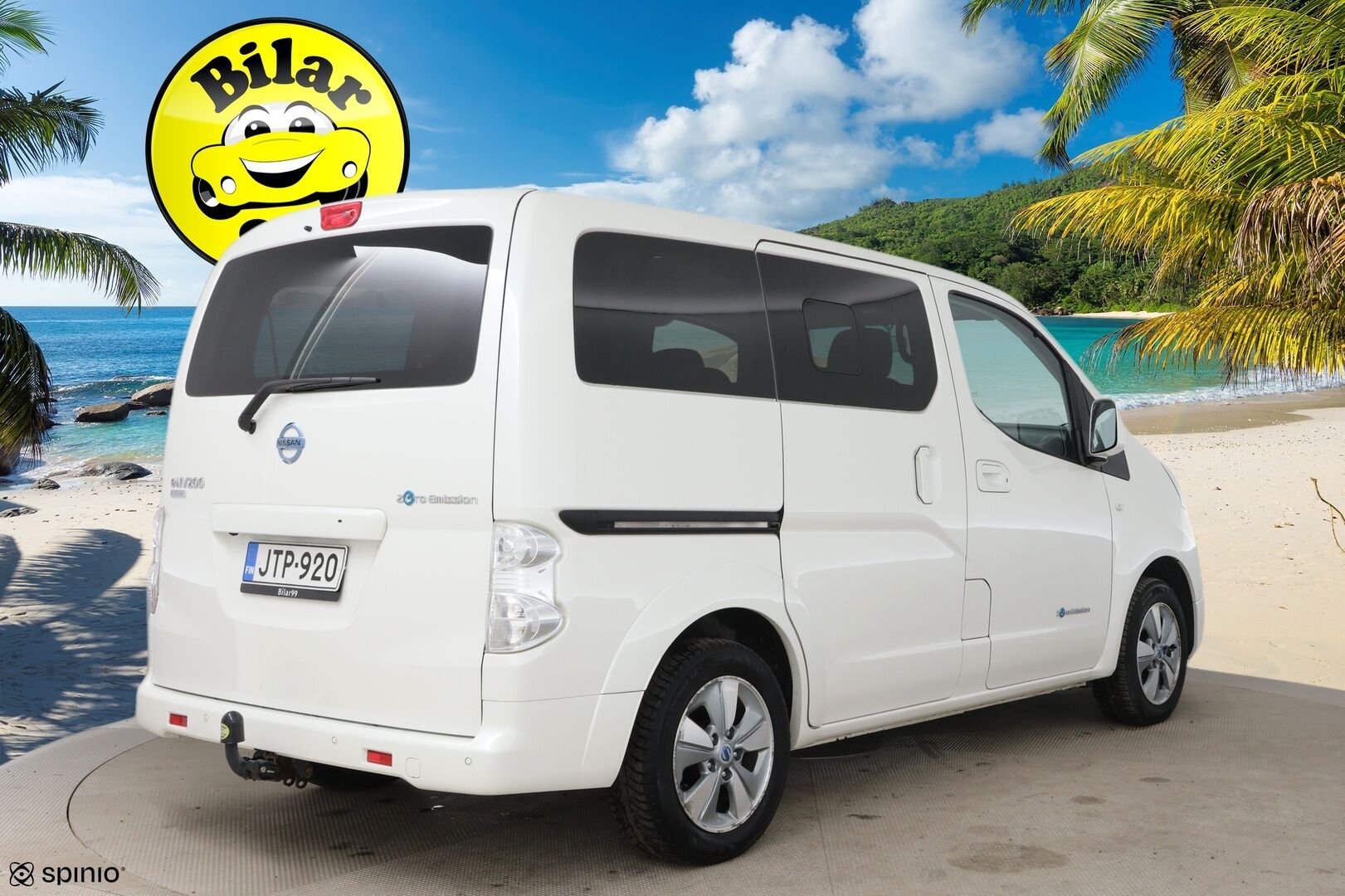 Nissan e-NV200 2018 Evalia 7-Paikkainen A/T 2.ZERO 40 kWh DSD Tailgate FI * Vakkari / P.kamera / Navi / Keyless / Koukku * - Juuri huollettu / Akku kuntotarkastettu! - HULLUT AVAJAISHULINAT KORKOTARJOUS 3,29 %