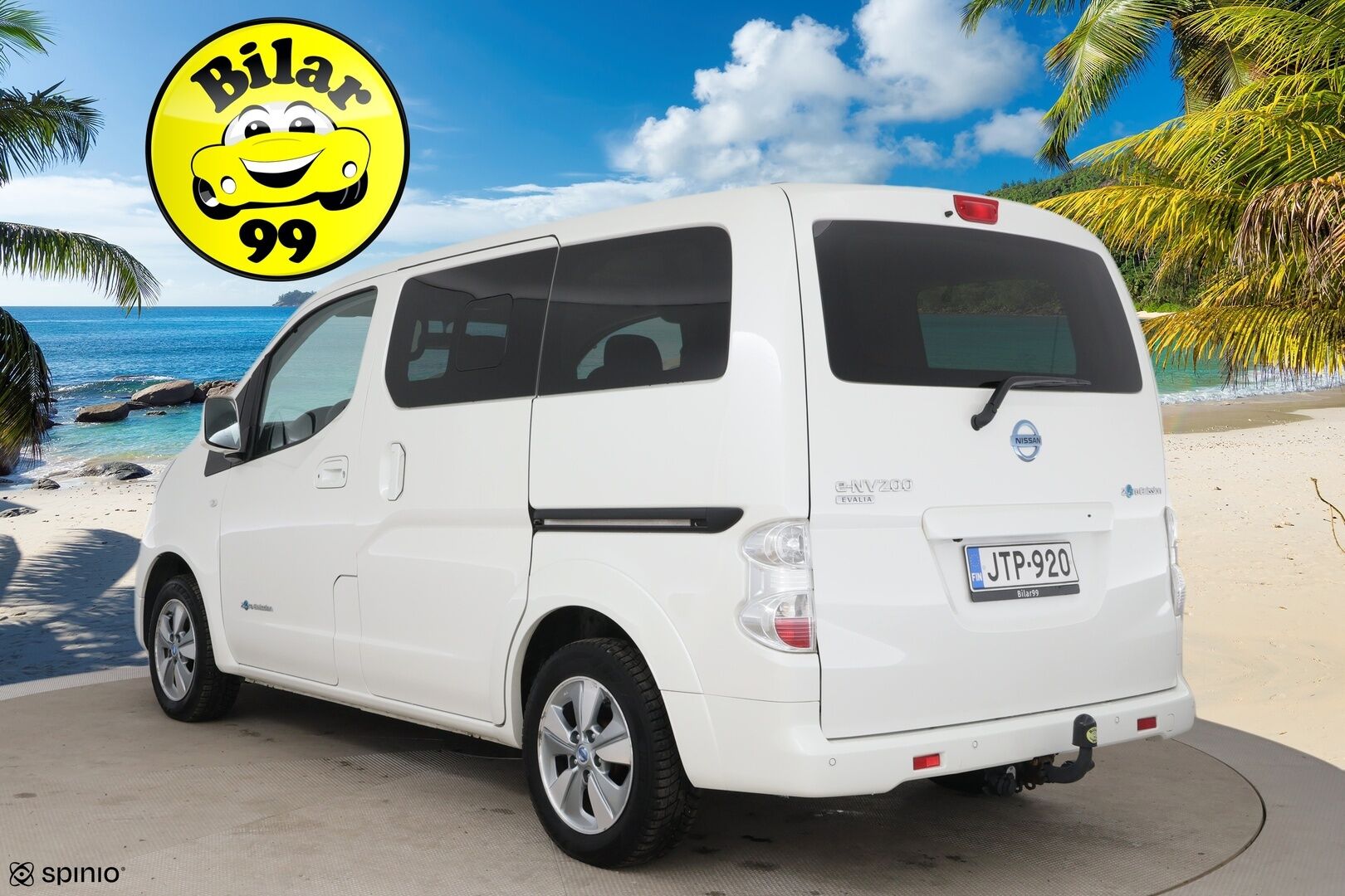 Nissan e-NV200 2018 Evalia 7-Paikkainen A/T 2.ZERO 40 kWh DSD Tailgate FI * Vakkari / P.kamera / Navi / Keyless / Koukku * - Juuri huollettu / Akku kuntotarkastettu! - HULLUT AVAJAISHULINAT KORKOTARJOUS 3,29 %