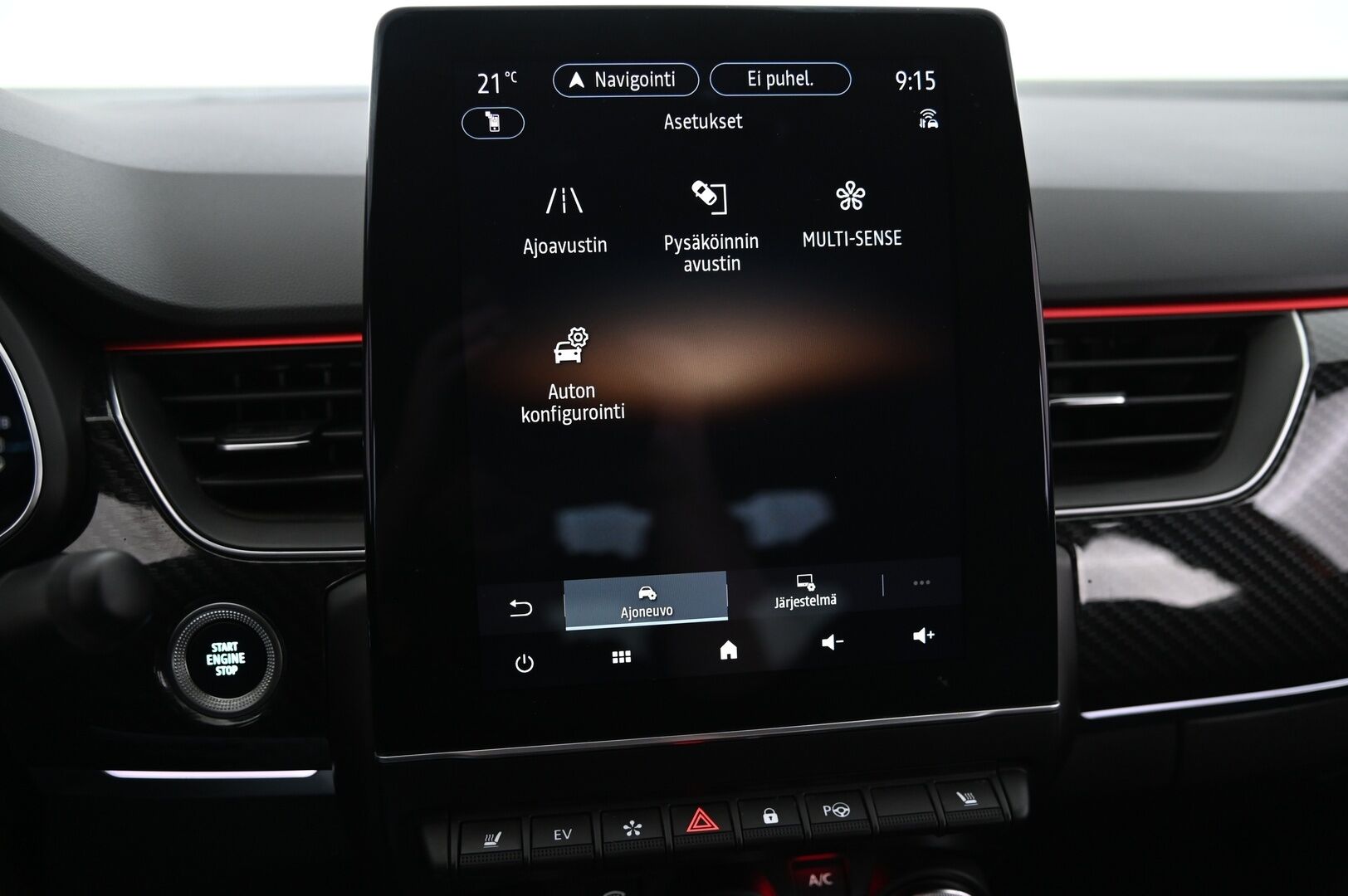 Renault Arkana 2022 E-TECH 145 Hybrid R.S. Line *2.Om. Suomi-Auto / P-Kamera / Tutkat / Nahka-alcantara / Ambient Light - *Juuri saapunut! / Merkkihuollettu RS-Line / Digimittaristo / ACC / Ratinlämmitys / Navi*