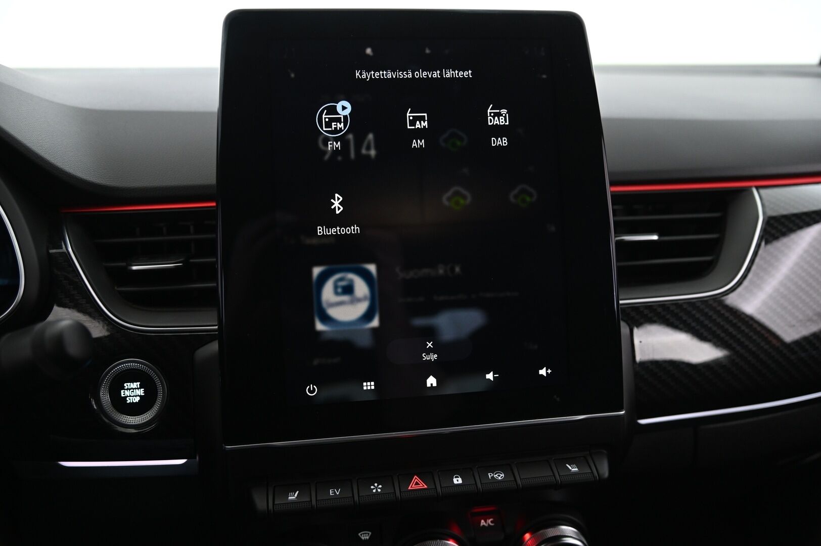 Renault Arkana 2022 E-TECH 145 Hybrid R.S. Line *2.Om. Suomi-Auto / P-Kamera / Tutkat / Nahka-alcantara / Ambient Light - *Juuri saapunut! / Merkkihuollettu RS-Line / Digimittaristo / ACC / Ratinlämmitys / Navi*