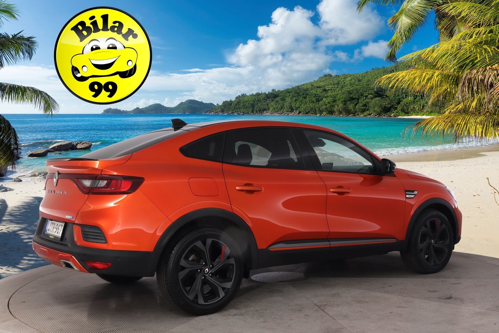 Renault Arkana 2022 E-TECH 145 Hybrid R.S. Line *2.Om. Suomi-Auto / P-Kamera / Tutkat / Nahka-alcantara / Ambient Light - *Juuri saapunut! / Merkkihuollettu RS-Line / Digimittaristo / ACC / Ratinlämmitys / Navi*
