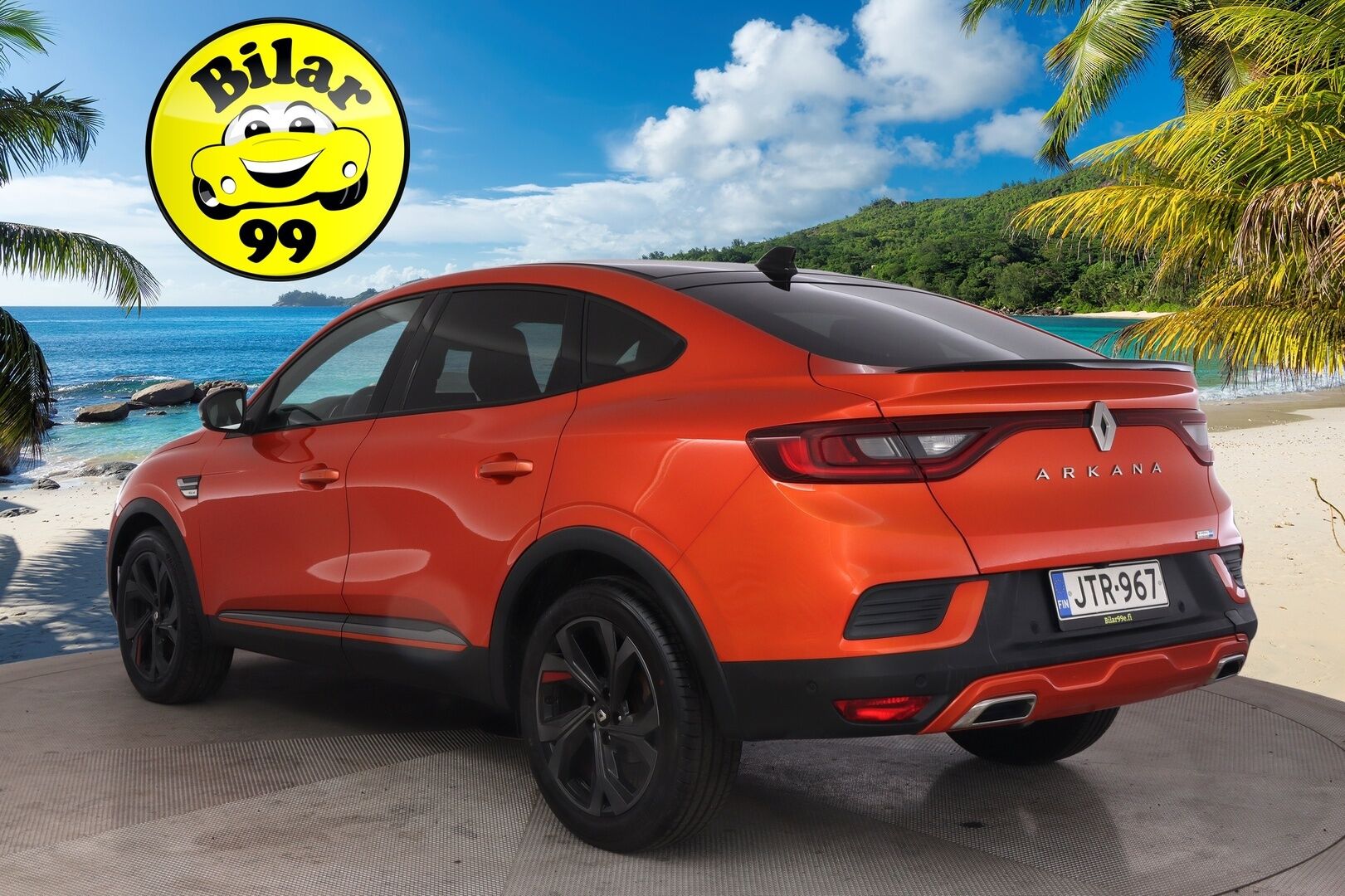 Renault Arkana 2022 E-TECH 145 Hybrid R.S. Line *2.Om. Suomi-Auto / P-Kamera / Tutkat / Nahka-alcantara / Ambient Light - *Juuri saapunut! / Merkkihuollettu RS-Line / Digimittaristo / ACC / Ratinlämmitys / Navi*