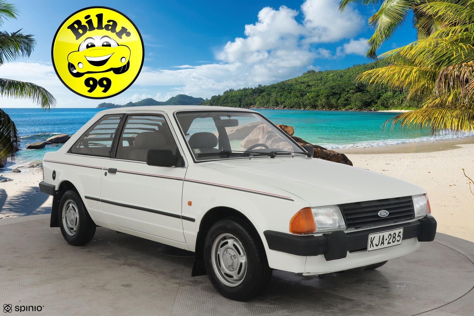 Ford Escort 1985 2D ESCORT 1.3 LX-LABD/2400** 3 aikaisempaa omistajaa! / Klassikko / Ruosteeton! - 5-Portainen vaihteisto / Upea sisäverhoilu / Säädettävät etuistuimet ja pääntuet / Tehokas lämmitys / Turvallinen takasumuvalo