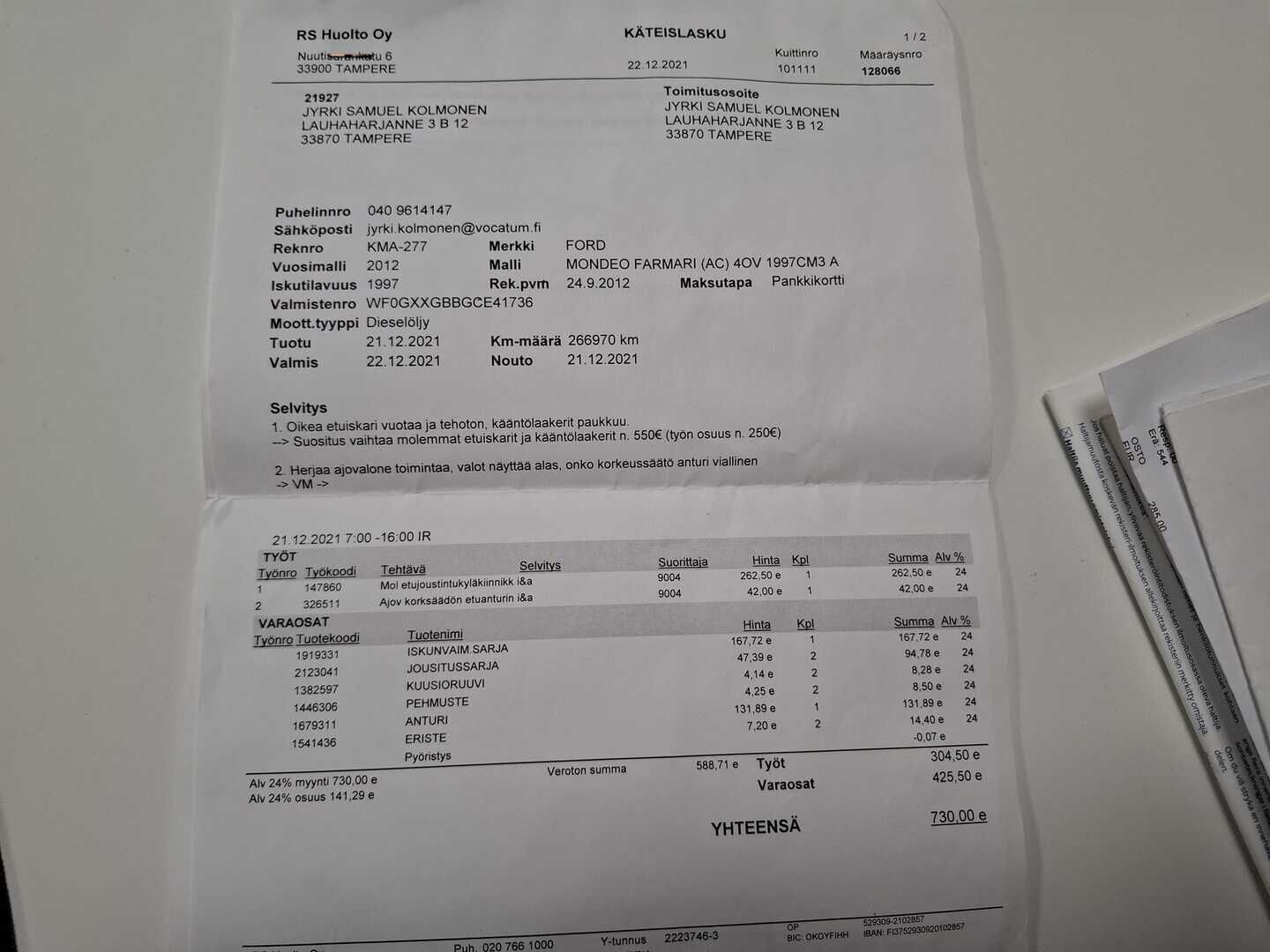 Ford Mondeo 2012 2,0 TDCi 140hv PowerShift Titanium *YritysOutlet - Myydään vain yrityksille* Webasto / Ruskeat nahat / P-Tutkat * - YritysOutlet - Myydään vain yrityksille *