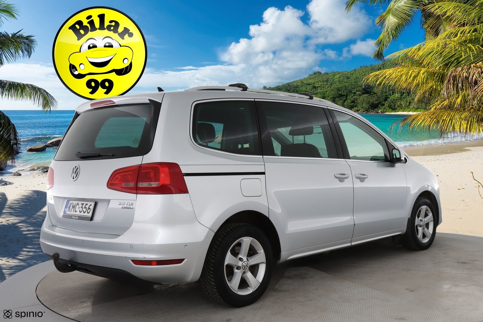 Volkswagen Sharan 2013 Highline 2,0 TDI 125 kW (170 hv) BlueMotion Technology DSG-automaatti 7-Paikkainen / Suomi-auto / Webasto / Koukku / Tutkat / Vakkari - Sähkötoimiset sivuovet / Navi / Tutkat edessä ja takana