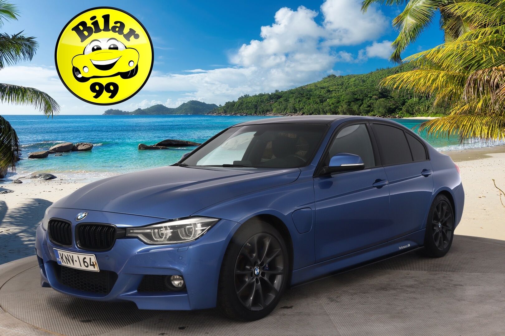 BMW 330 2016 F30 Sedan 330e A Business M-Sport*Hifit / Shadowline / Sporttipenkit* - *Estoril Blue / 2x renkaat & vanteet* - Osta nyt, maksa vasta ensi vuonna