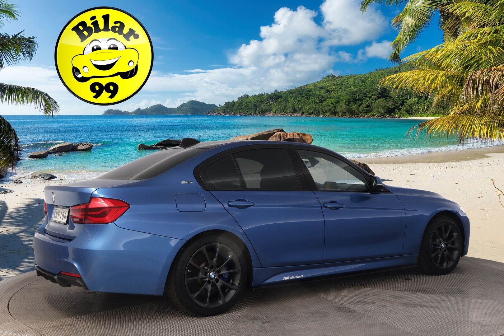 BMW 330 2016 F30 Sedan 330e A Business M-Sport*Hifit / Shadowline / Sporttipenkit* - *Estoril Blue / 2x renkaat & vanteet* - Osta nyt, maksa vasta ensi vuonna