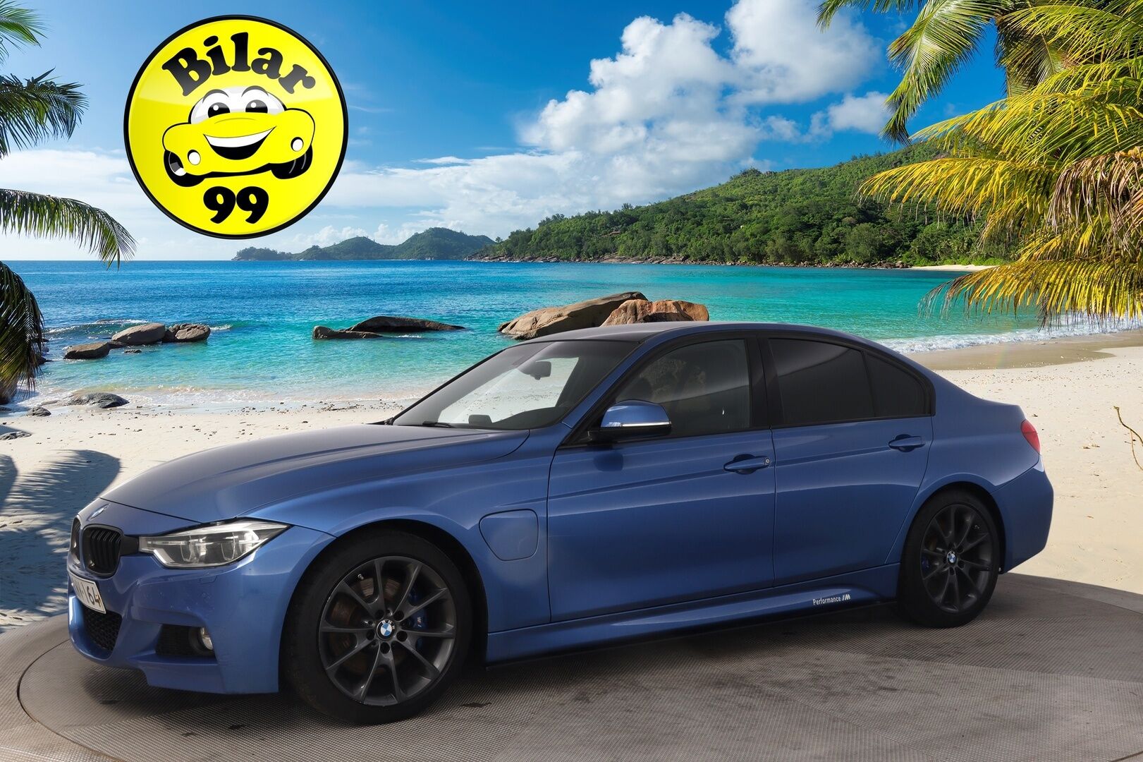 BMW 330 2016 F30 Sedan 330e A Business M-Sport*Hifit / Shadowline / Sporttipenkit* - *Estoril Blue / 2x renkaat & vanteet* - Osta nyt, maksa vasta ensi vuonna