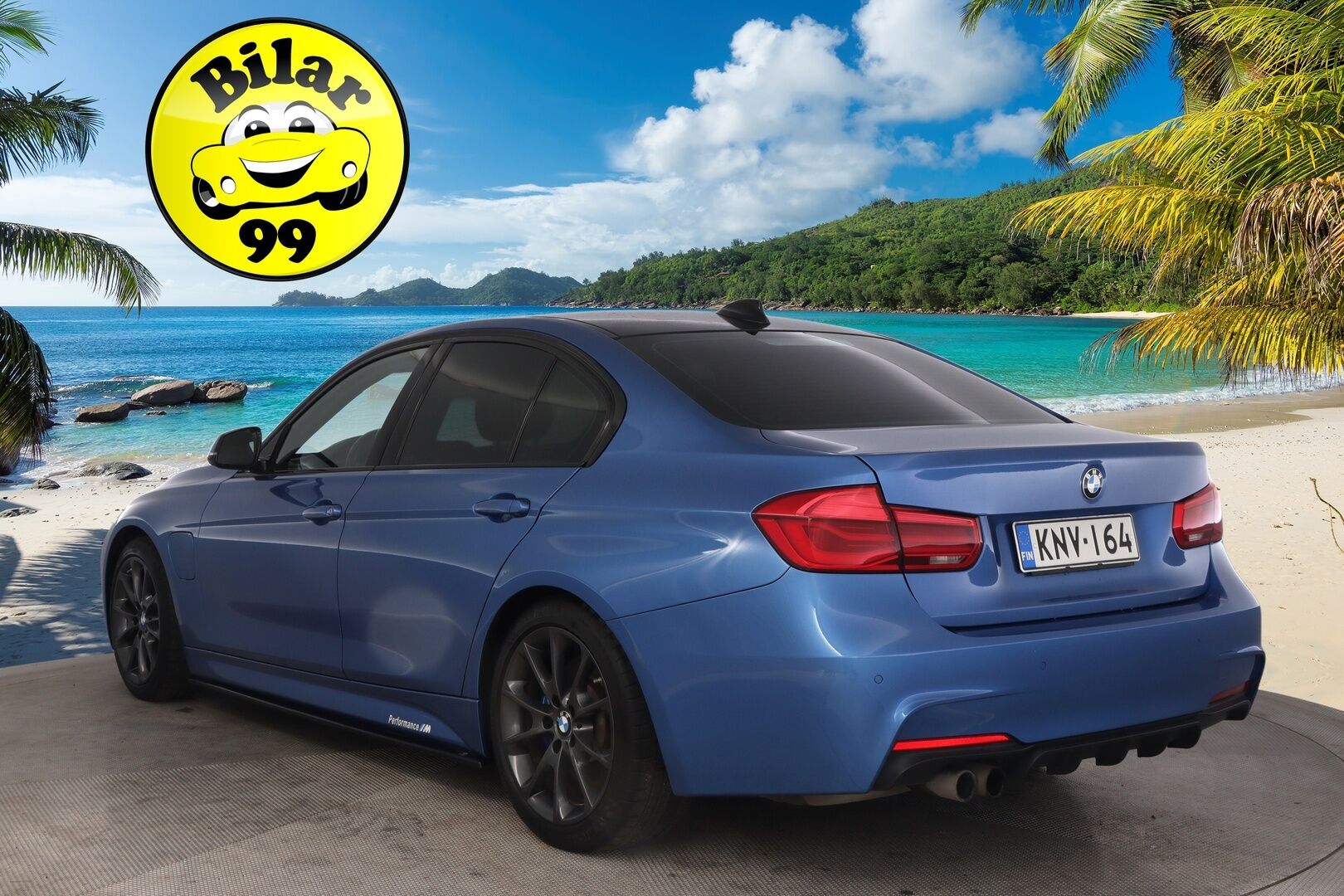 BMW 330 2016 F30 Sedan 330e A Business M-Sport*Hifit / Shadowline / Sporttipenkit* - *Estoril Blue / 2x renkaat & vanteet* - Osta nyt, maksa vasta ensi vuonna