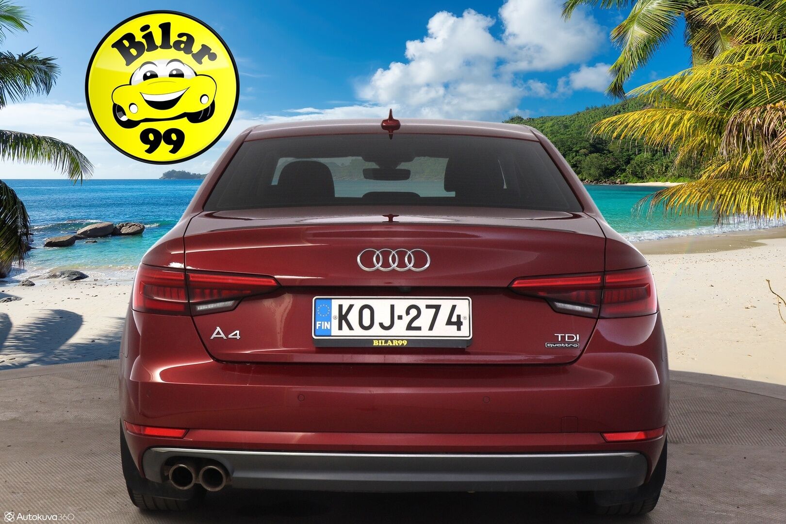 Audi A4 2017 Sedan Land of quattro 2,0 TDI 140 kW quattro S tronic - HUIPPUVARUSTEET! / Webasto / Vetokoukku / Matrix LED / Bang&Olyfsen / Sporttipenkit 