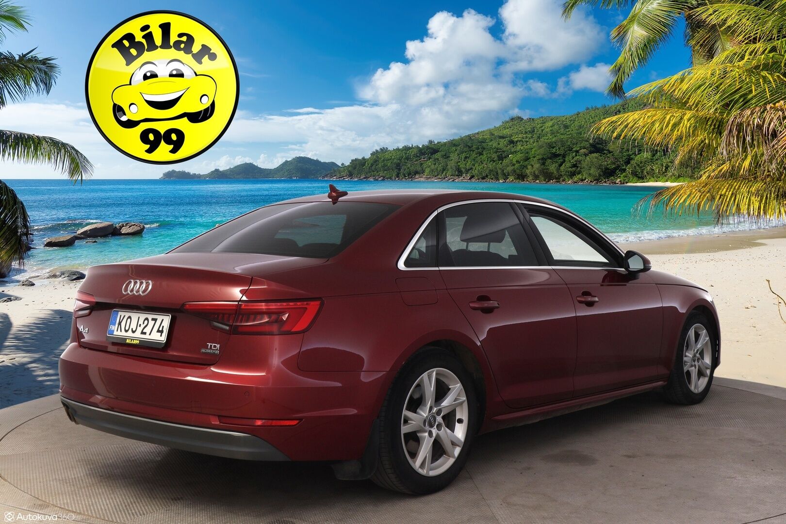 Audi A4 2017 Sedan Land of quattro 2,0 TDI 140 kW quattro S tronic - HUIPPUVARUSTEET! / Webasto / Vetokoukku / Matrix LED / Bang&Olyfsen / Sporttipenkit 