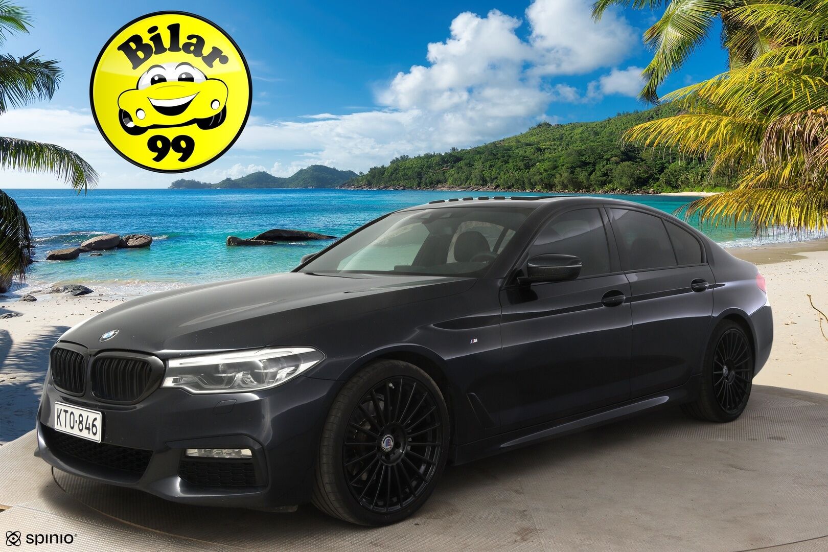 BMW 520 2017 G30 Sedan 520d xDrive Business M Sport * HUD / Muistipenkki / P-Kamera / Kattoluukku / Adapt. LED / Nahkasisusta / Hifit * - * Kahdet renkaat & vanteet / Hyvin huollettu! *