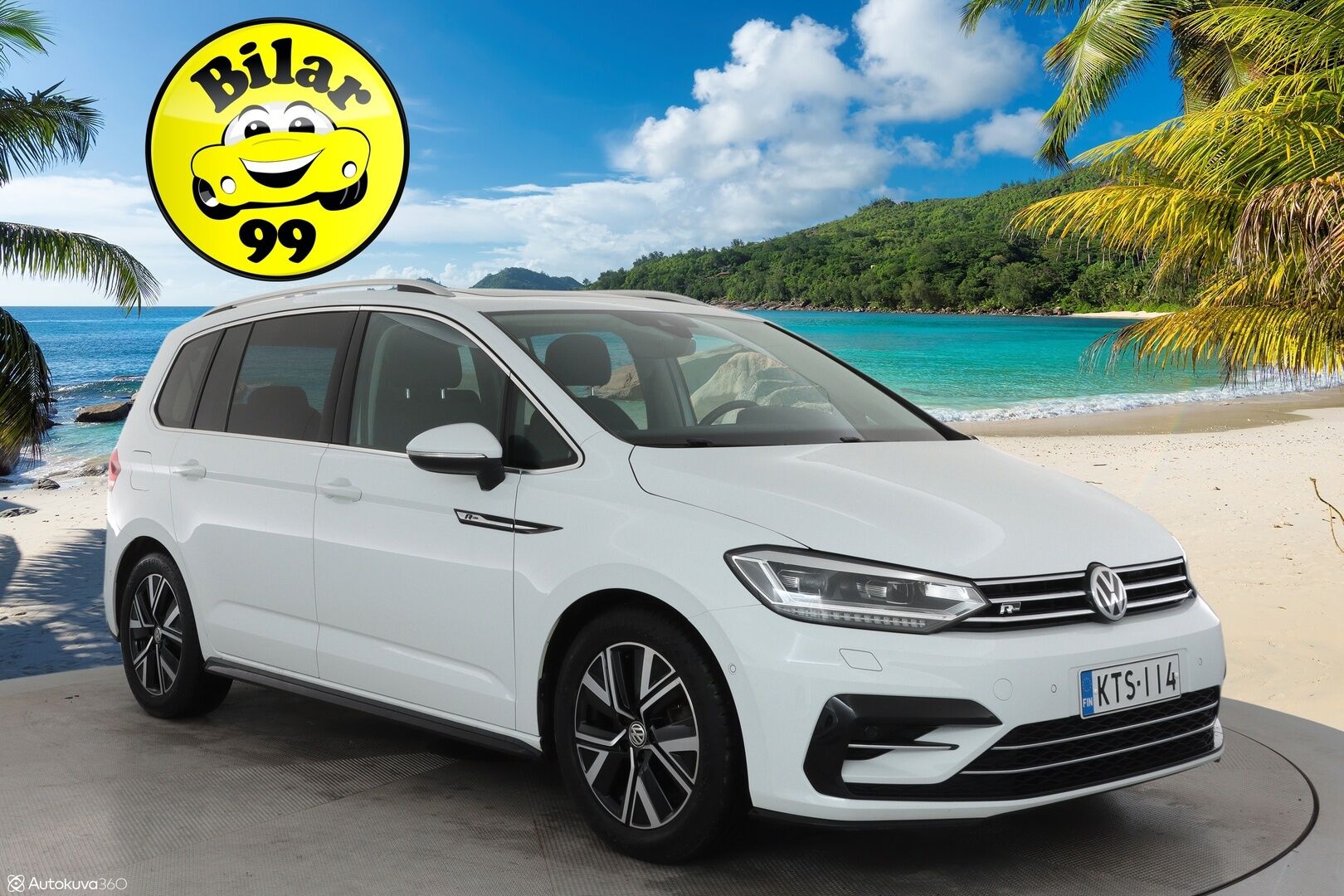 Volkswagen Touran 2020 Highline 1,5 TSI EVO R-Line 110 kW DSG  ** Panorama / 7-Paik / Webasto / Adapt.Vakkari / LED-valot / P.kamera / Navi ** - Suomi-auto 