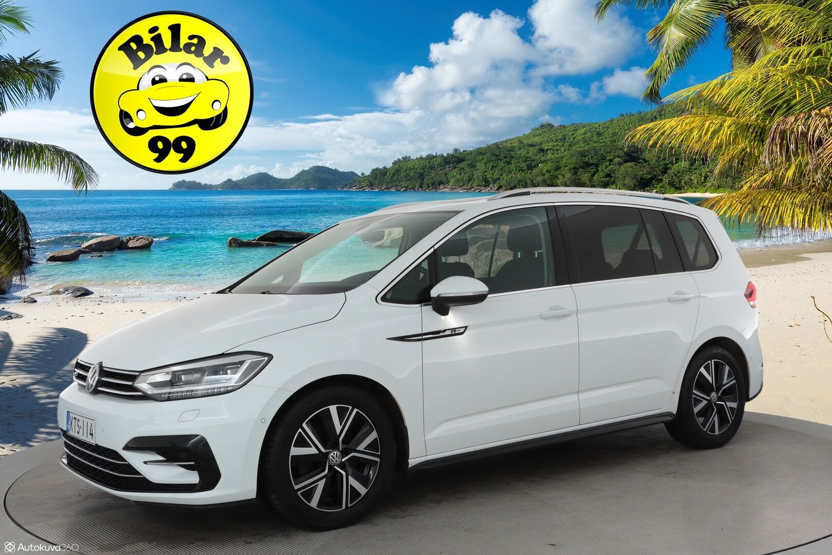 Volkswagen Touran 2020 Highline 1,5 TSI EVO R-Line 110 kW DSG  ** Panorama / 7-Paik / Webasto / Adapt.Vakkari / LED-valot / P.kamera / Navi ** - Suomi-auto 