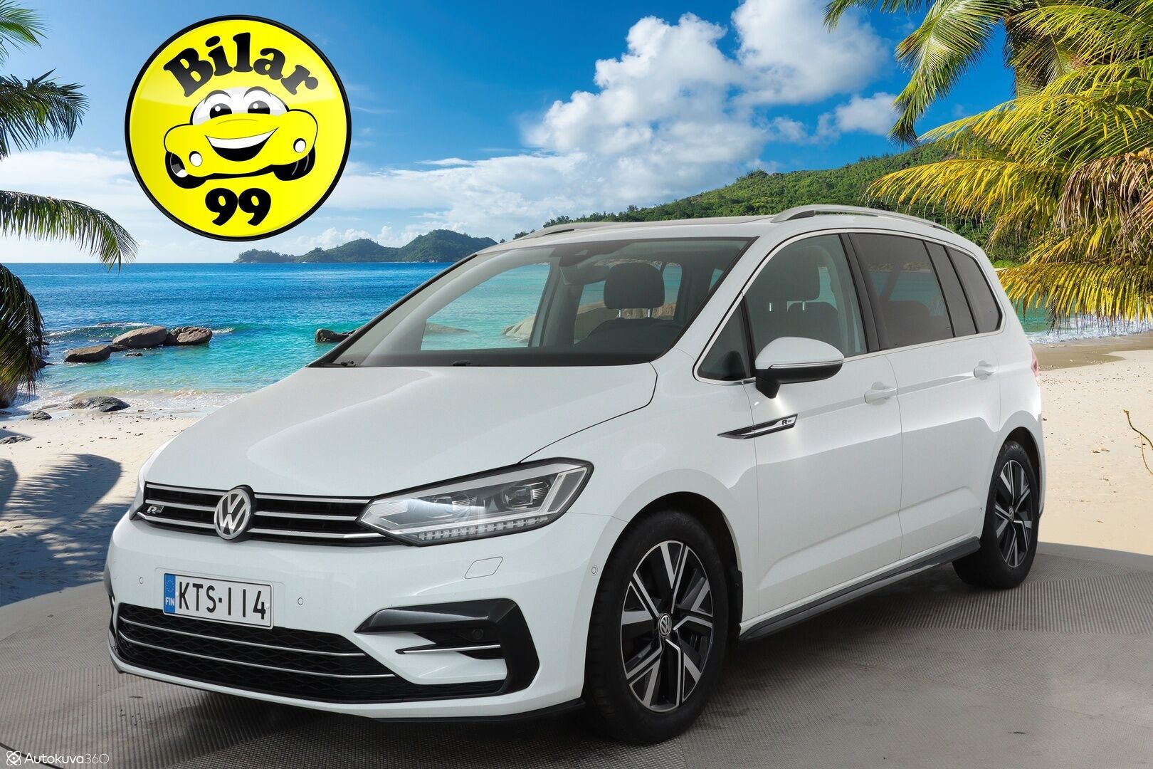 Volkswagen Touran 2020 Highline 1,5 TSI EVO R-Line 110 kW DSG  ** Panorama / 7-Paik / Webasto / Adapt.Vakkari / LED-valot / P.kamera / Navi ** - Suomi-auto 