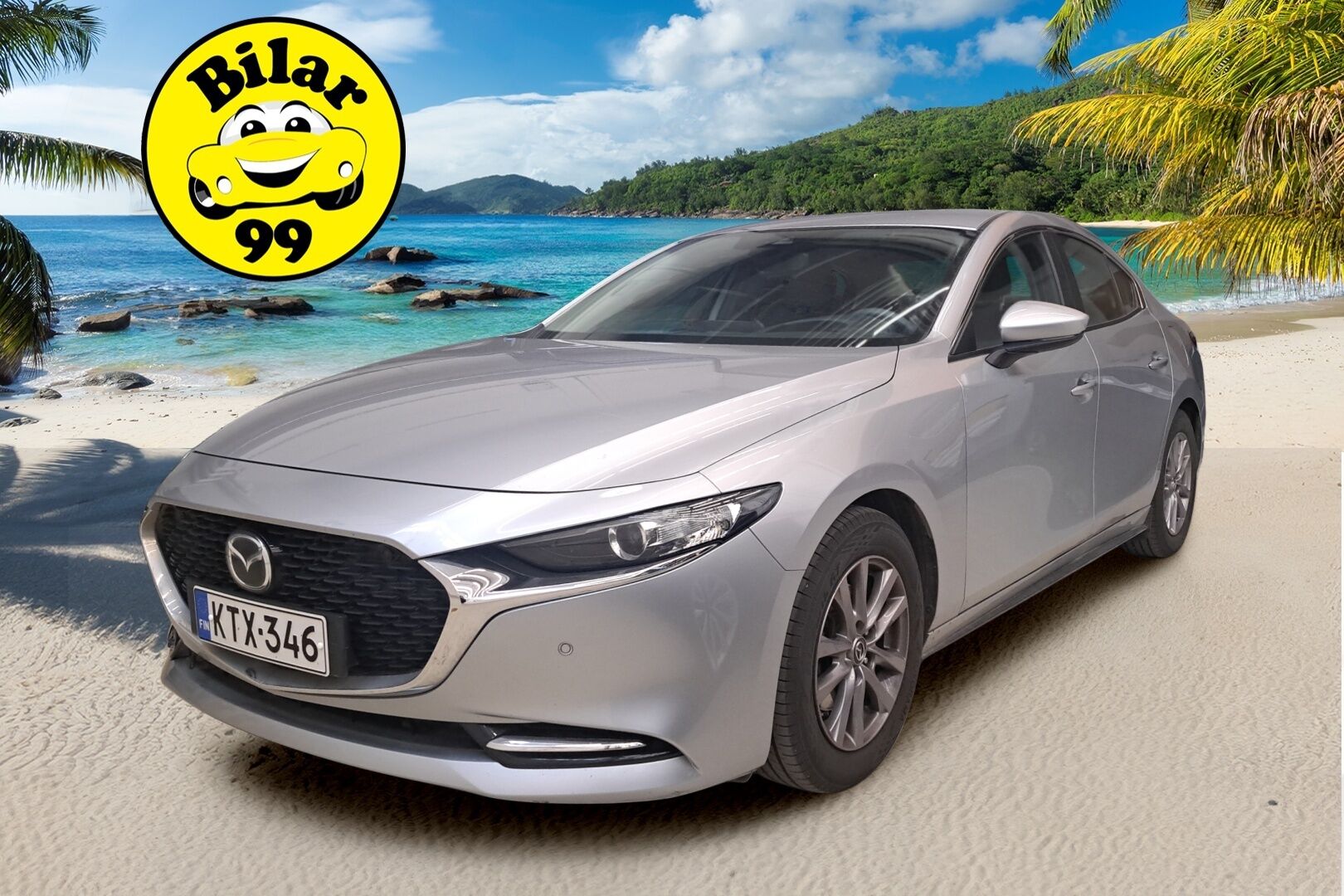 Mazda Mazda3 2021 Sedan 2,0 (180hv) M Hybrid Skyactiv-X Vision Plus Business MT * Adapt. vakkari / Tutkat edessä ja takana / P-kamera / Navi / Ratinlämmitin * - * Suomi-auto / Kahdet renkaat vanteilla / Keyless *