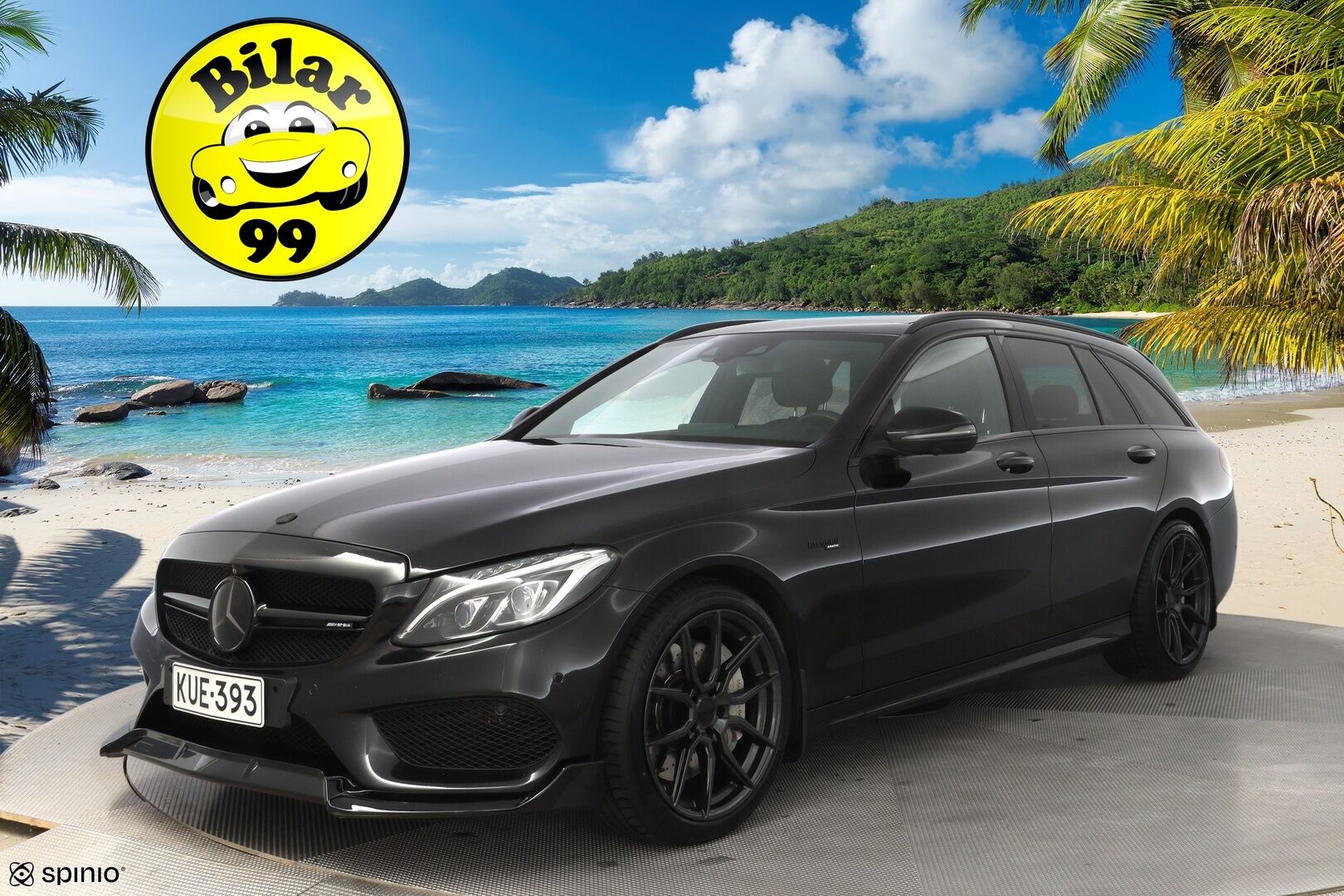Mercedes-Benz C 2015 C43 AMG 4Matic Sport T A * HUD / Burmester / ACC / 360° Kamera / ILS / Panorama * - 3,99 % KORKOTARJOUS TÄHÄN AUTOON - 3.0 C450 Farmari 4-matic *Upeat äänet / Juuri huollettu*