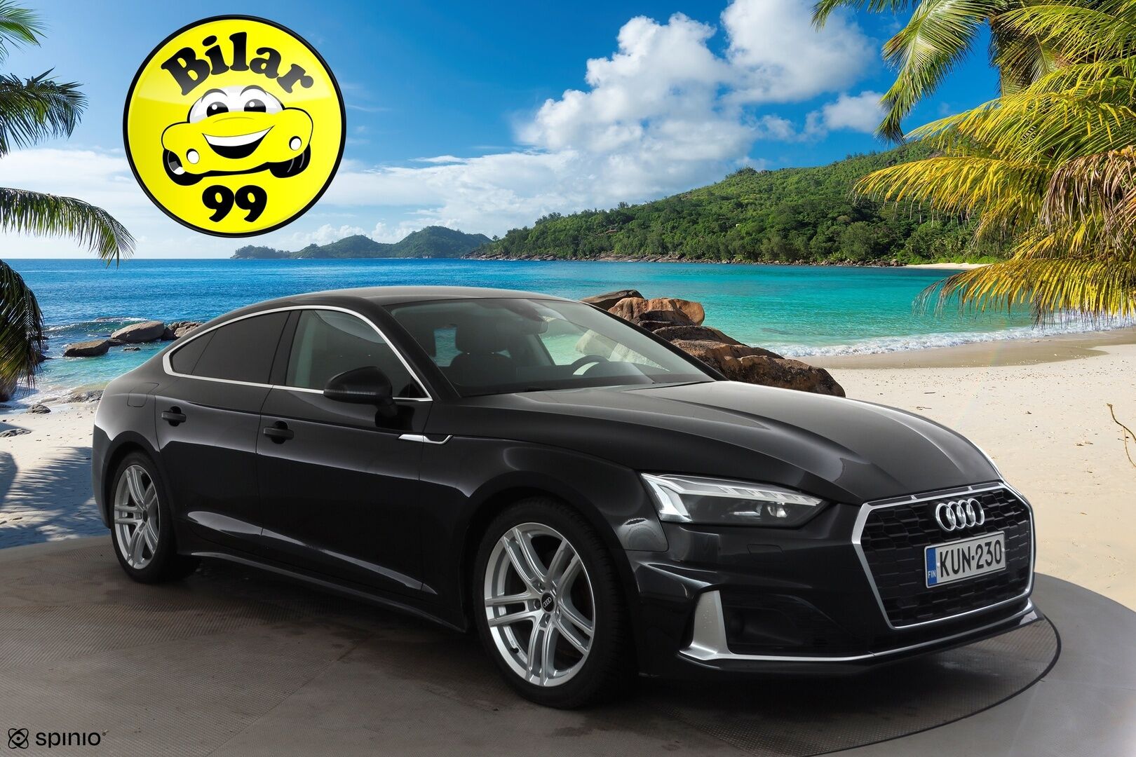 Audi A5 2022 Sportback Business Advanced 30 TDI S tronic * Webasto / Vakkari / P.kamera / Matrix LED / Koukku / Sporttipenkit * - Kahdet renkaat aluvanteilla / Juuri huollettu - HULLUT BLACKWEEK JATKOT - KORKOTARJOUS 2,49%