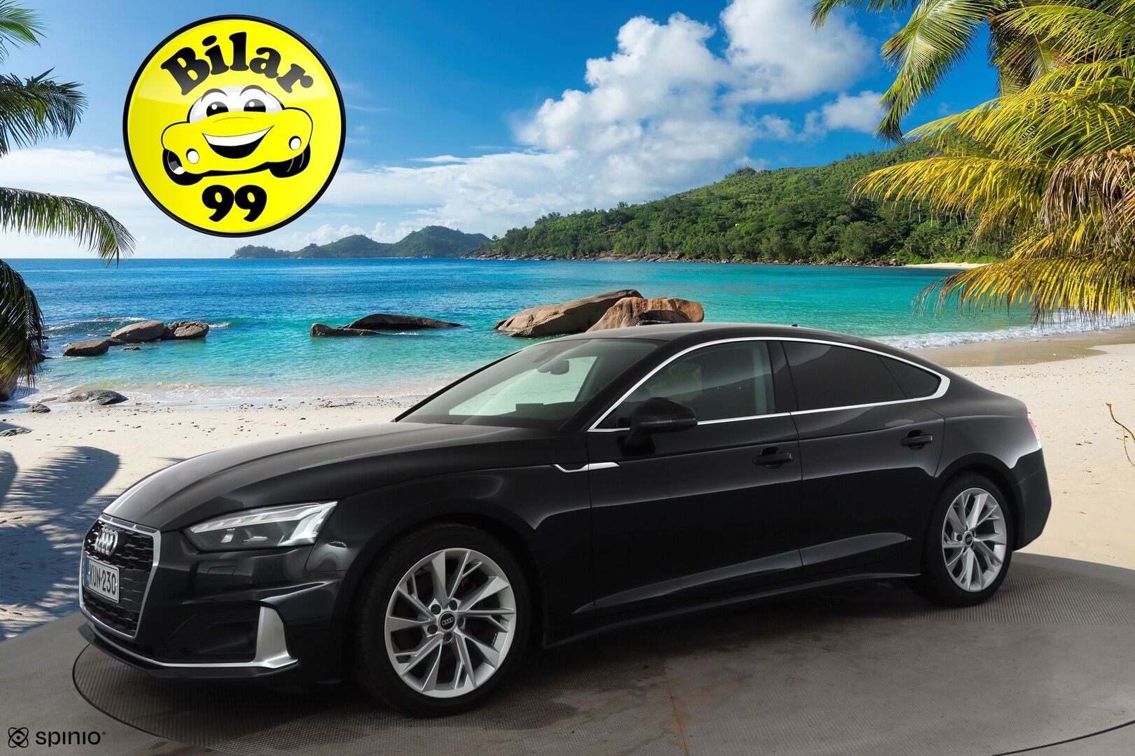 Audi A5 2022 Sportback Business Advanced 30 TDI S tronic * Webasto / Vakkari / P.kamera / Matrix LED / Koukku / Sporttipenkit * - Kahdet renkaat aluvanteilla / Juuri huollettu - HULLUT BLACKWEEK JATKOT - KORKOTARJOUS 2,49%