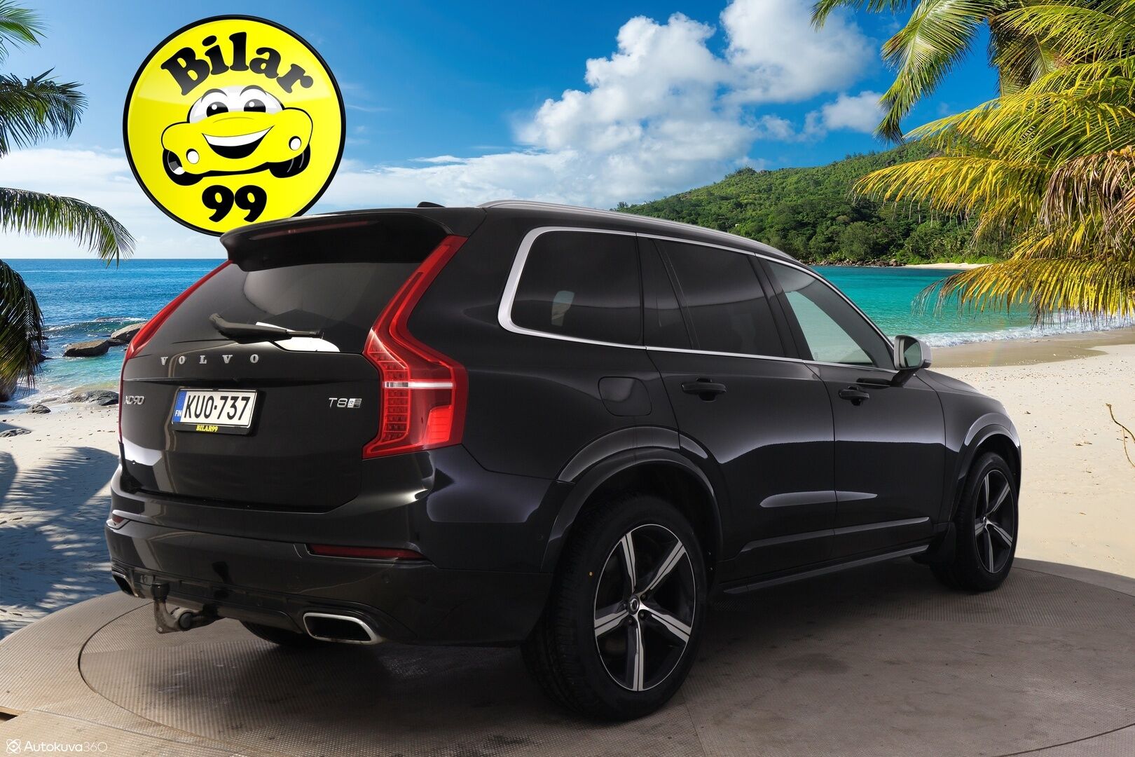 Volvo XC90 2016 T8 Twin Engine AWD R-Desing aut 7.P - 3,99 % KORKOTARJOUS TÄHÄN AUTOON - 31.5. ASTI! - SOH 84% / LED / HUD / ACC / Webasto / Koukku / P-kamera / Panorama 