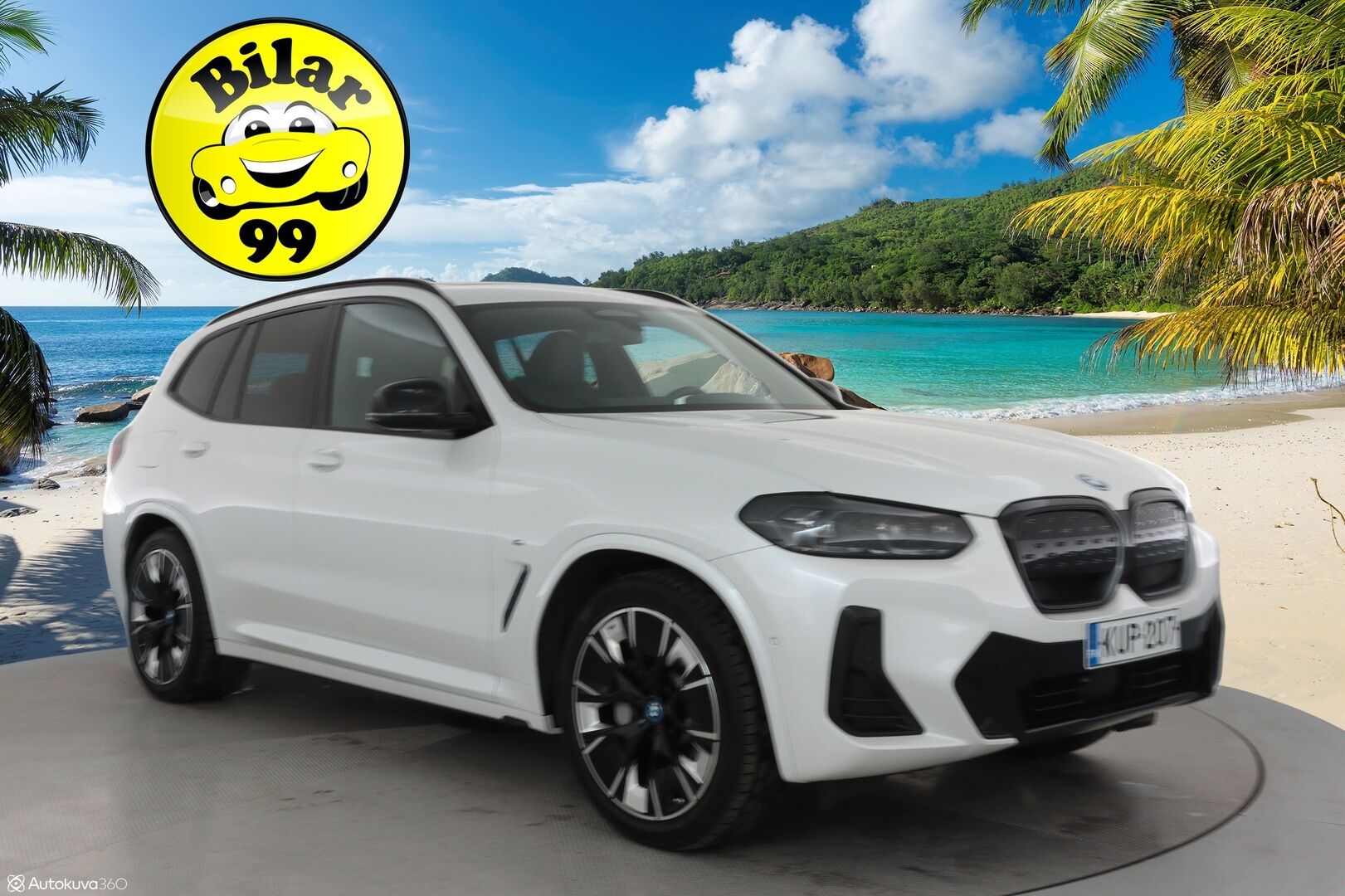 BMW iX3 2022 G08 M Sport Charged **Panorama / Koukku / Adapt.Vakkari / P.Kamera / LED-valot / Sporttipenkki Muistilla / Navi** - 3,99 % KORKOTARJOUS TÄHÄN AUTOON - Kaistavahti / 3-Aluienen AC / Comfort Access / 2x Renkaat