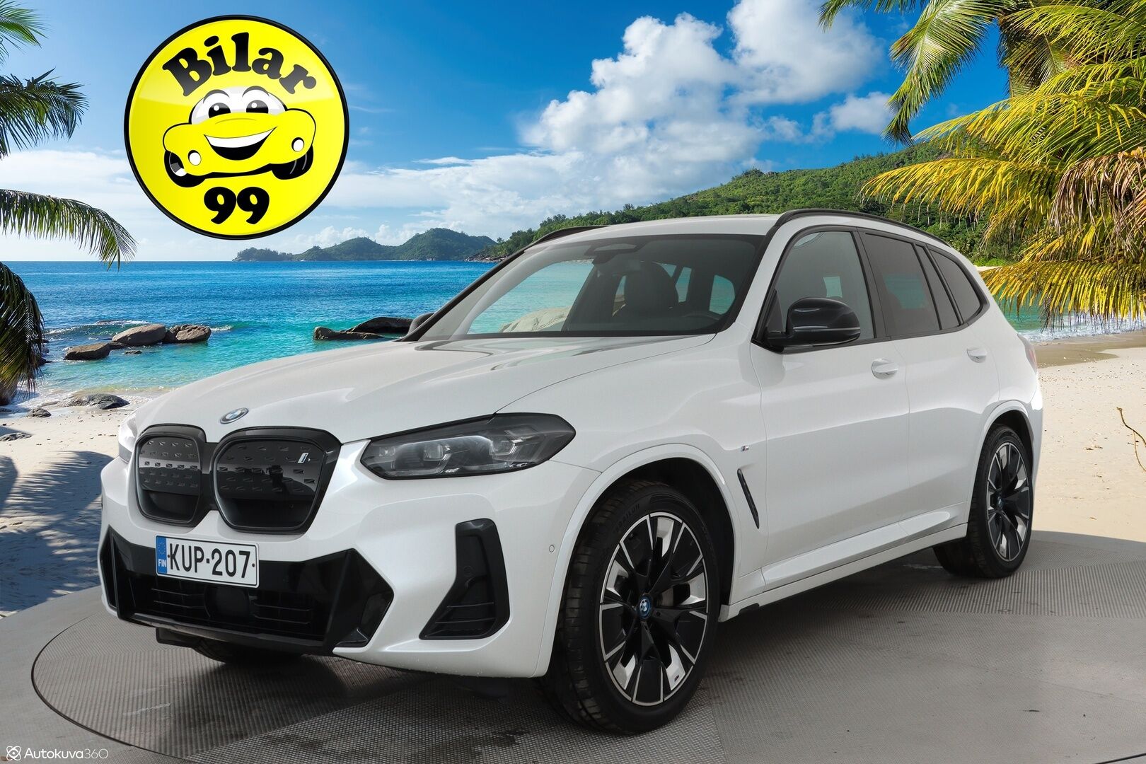 BMW iX3 2022 G08 M Sport Charged **Panorama / Koukku / Adapt.Vakkari / P.Kamera / LED-valot / Sporttipenkki Muistilla / Navi** - 3,99 % KORKOTARJOUS TÄHÄN AUTOON - Kaistavahti / 3-Aluienen AC / Comfort Access / 2x Renkaat