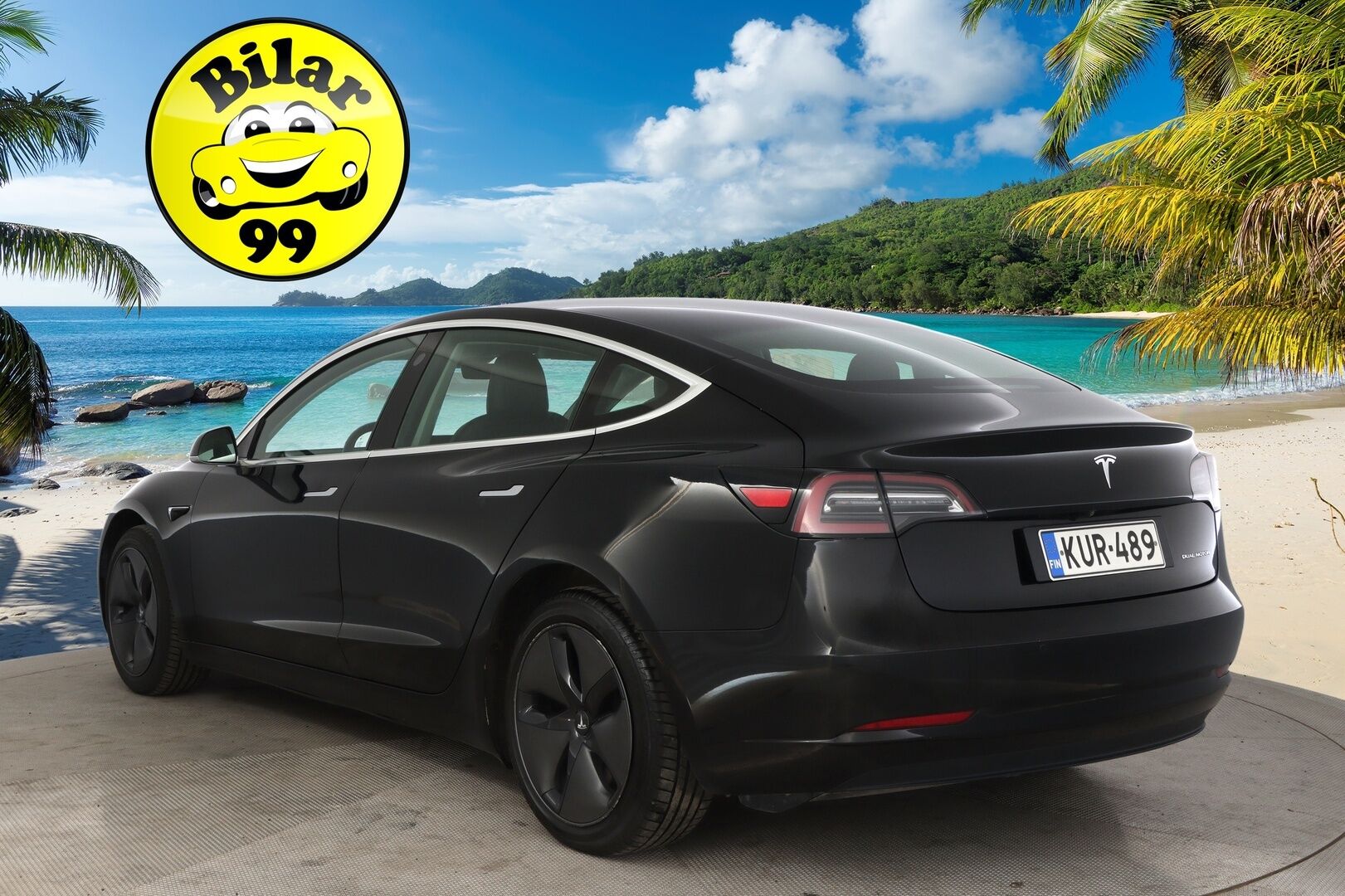 Tesla Model 3 2019 Long-Range Dual Motor AWD *Premium Audio / FSD3 / Kamerat / Lasikatto / ACC* - Juuri saapunut / Hyvät varusteet ja tyylikäs musta väri!*