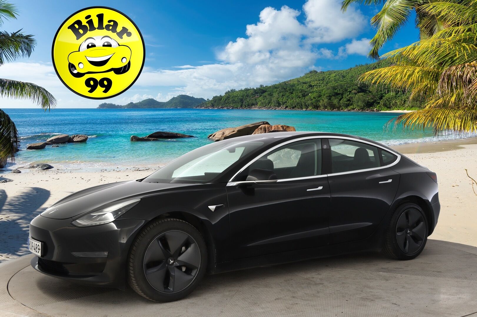 Tesla Model 3 2019 Long-Range Dual Motor AWD *Premium Audio / FSD3 / Kamerat / Lasikatto / ACC* - Juuri saapunut / Hyvät varusteet ja tyylikäs musta väri!*