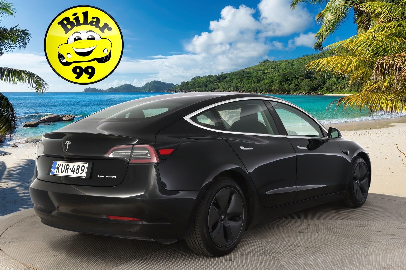 Tesla Model 3 2019 Long-Range Dual Motor AWD *Premium Audio / FSD3 / Kamerat / Lasikatto / ACC* - Juuri saapunut / Hyvät varusteet ja tyylikäs musta väri!*