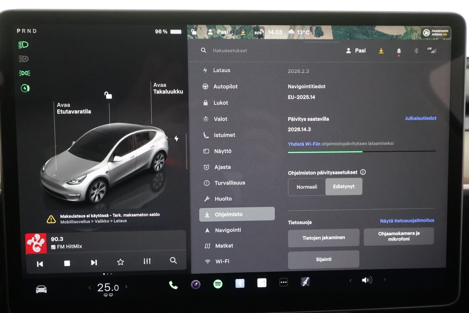 Tesla Model Y 2022 Long Range - | ILP | ACC | Lasikatto | Matrix-LED | P.Kamera | Muistipenkki | Premium Audio | Navi | Keyless | 2x Latauskaapelit |