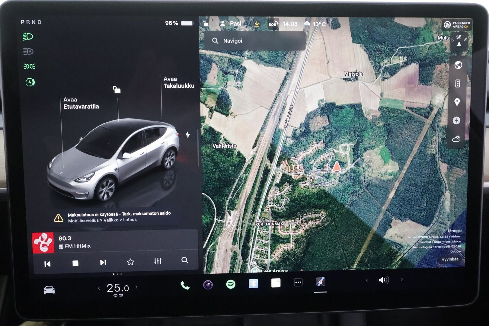 Tesla Model Y 2022 Long Range - | ILP | ACC | Lasikatto | Matrix-LED | P.Kamera | Muistipenkki | Premium Audio | Navi | Keyless | 2x Latauskaapelit |