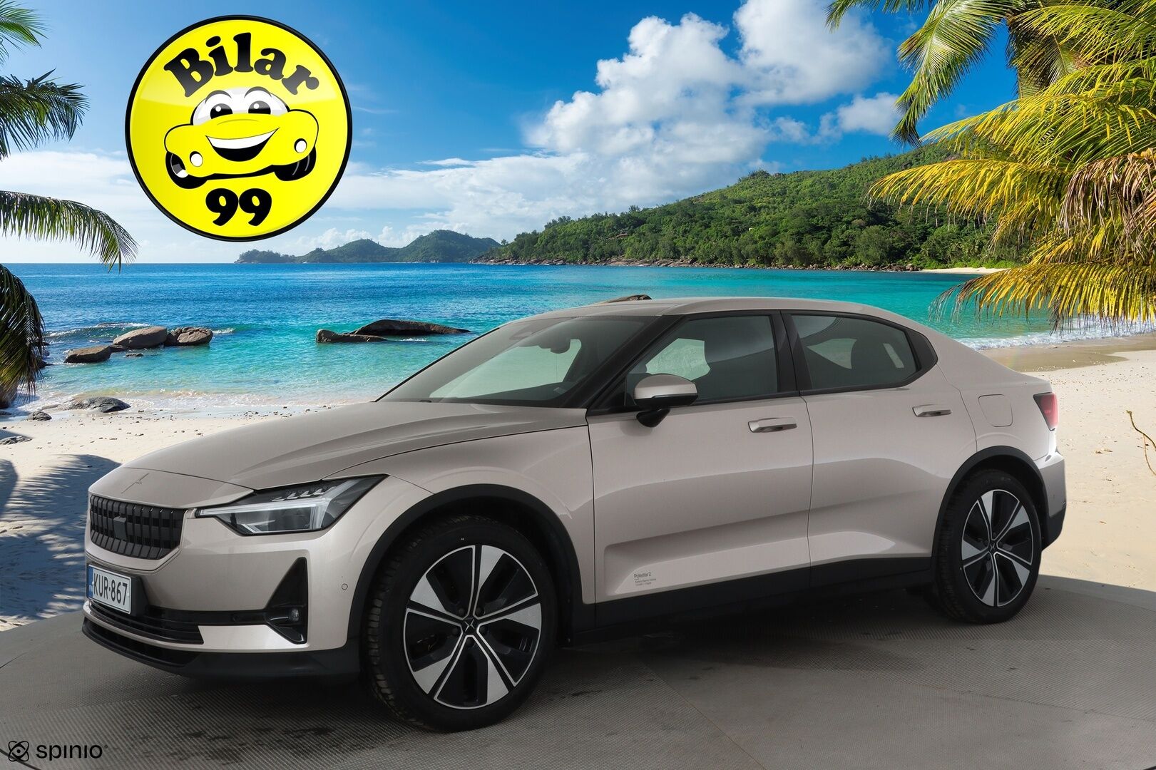 Polestar 2 2023 Long Range Single Motor, 170kW *Lasikatto / Koukku / ILP / ACC / H&K / 360° / LED / Sporttipenkki Muistilla / Navi* - 1-om Suomi-auto / Akku kuntotarkastettu SoH 96,1% / 2x Latauskaapelit /  Kahdet Renkaat / Merkkihuollettu!