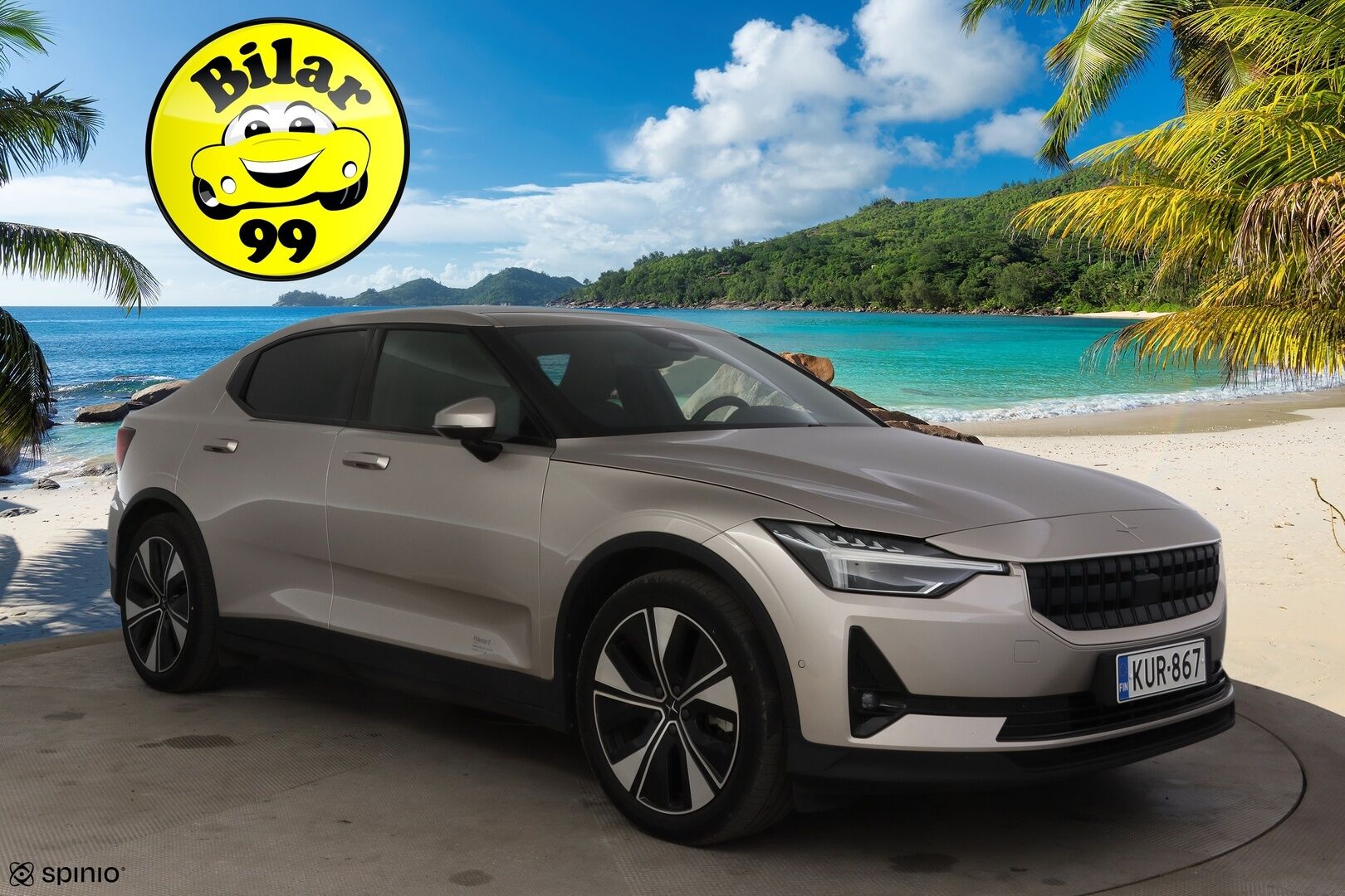 Polestar 2 2023 Long Range Single Motor, 170kW *Lasikatto / Koukku / ILP / ACC / H&K / 360° / LED / Sporttipenkki Muistilla / Navi* - 1-om Suomi-auto / Akku kuntotarkastettu SoH 96,1% / 2x Latauskaapelit /  Kahdet Renkaat / Merkkihuollettu!